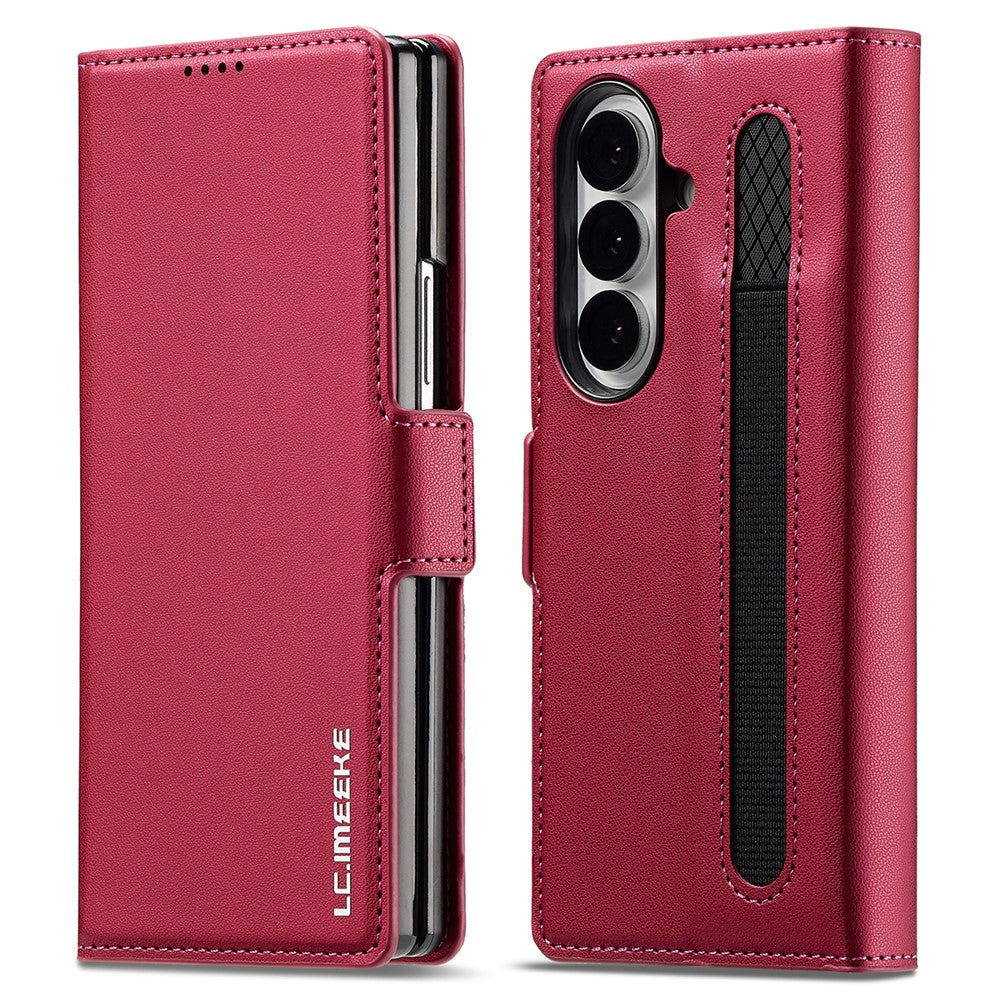 LC.IMEEKE L1 Series for Samsung Galaxy Z Fold7 5G Case PU Leather Wallet Stand Protective Phone Cover