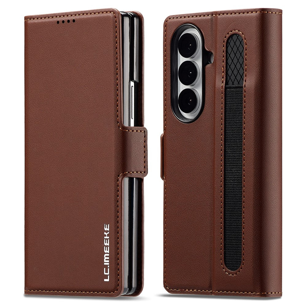 LC.IMEEKE L1 Series for Samsung Galaxy Z Fold7 5G Case PU Leather Wallet Stand Protective Phone Cover