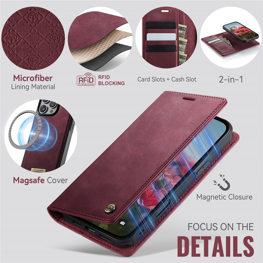 iPhone 16 Pro Max Wallet-Hülle – Kompatibel mit MagSafe mit RFID-Blockierung
