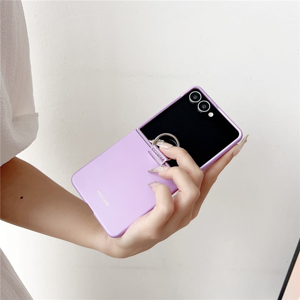 For Samsung Galaxy Z Flip7 5G Case Ring Holder Anti Drop Rubberized PC Phone Cover