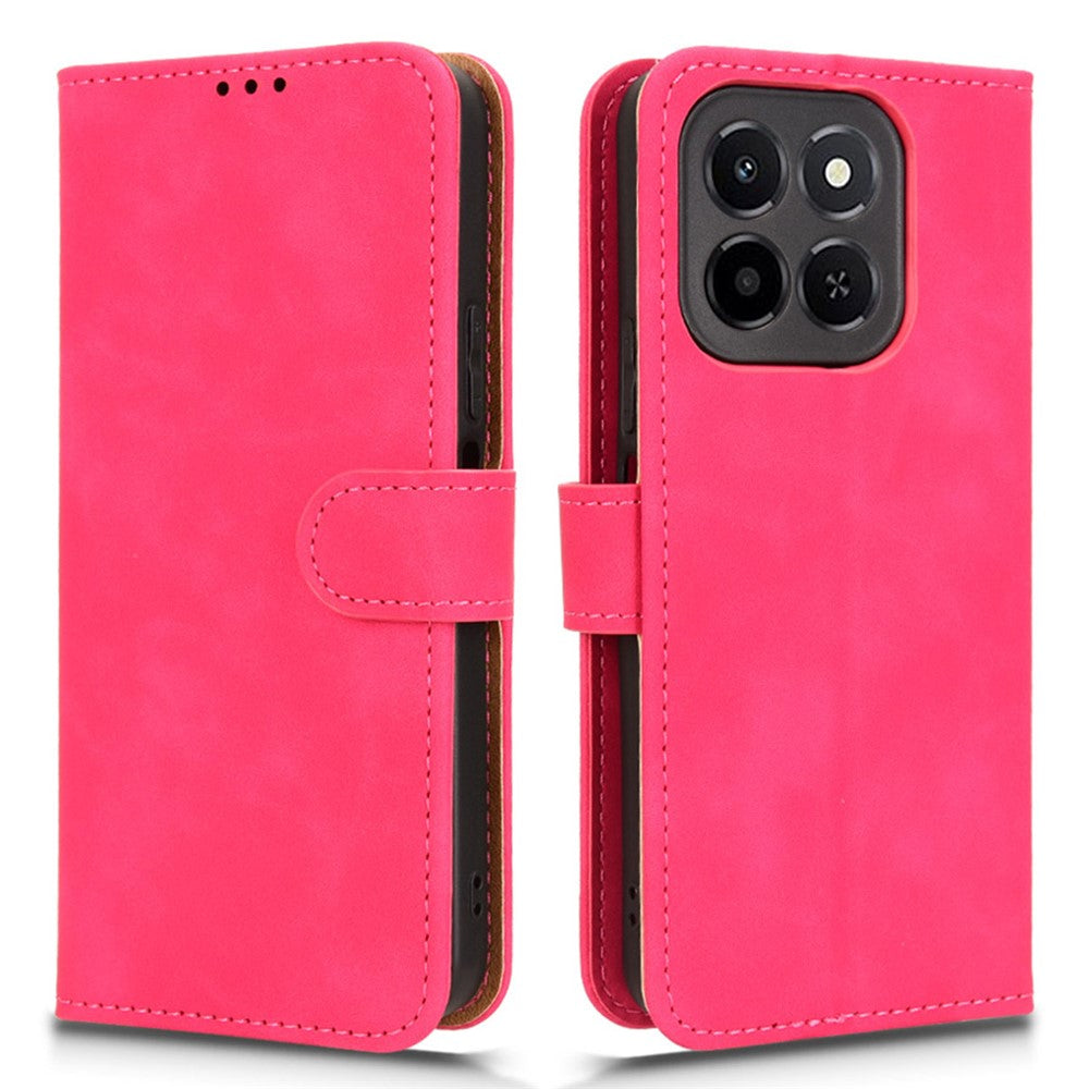 For Honor X6c 4G Leather Case Skin Feel Anti Drop Wallet Flip Phone Cover