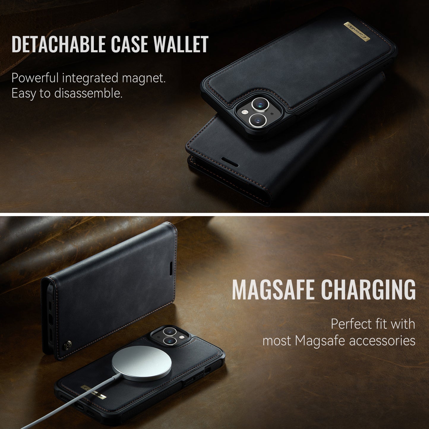 iPhone 14 Plus / 15 Plus Wallet-Hülle – Kompatibel mit MagSafe mit RFID-Blockierung