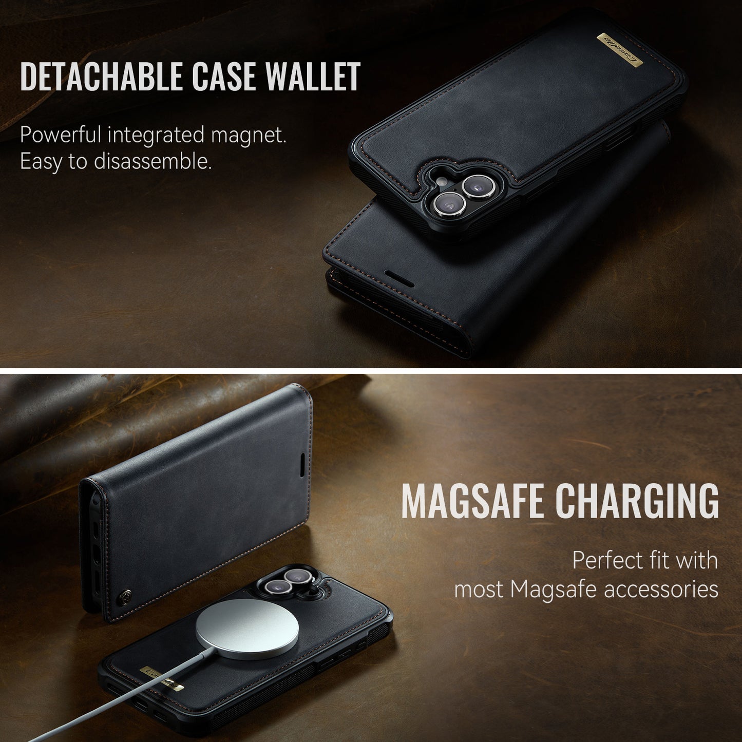 iPhone 16 Wallet-Hülle – Kompatibel mit MagSafe mit RFID-Blockierung