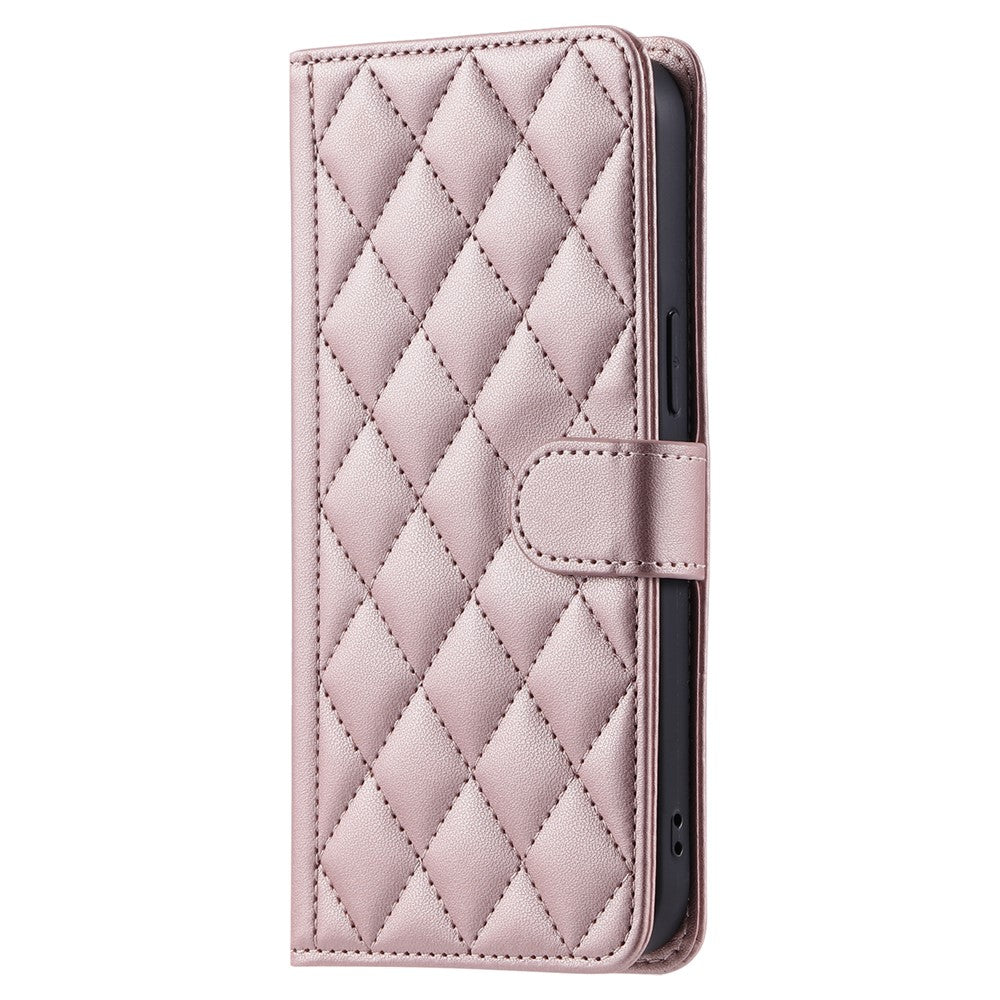 For Honor 400 5G (Global) Case Wallet Rhombus Grid PU Leather Phone Cover with Shoulder Strap / Wrist Strap