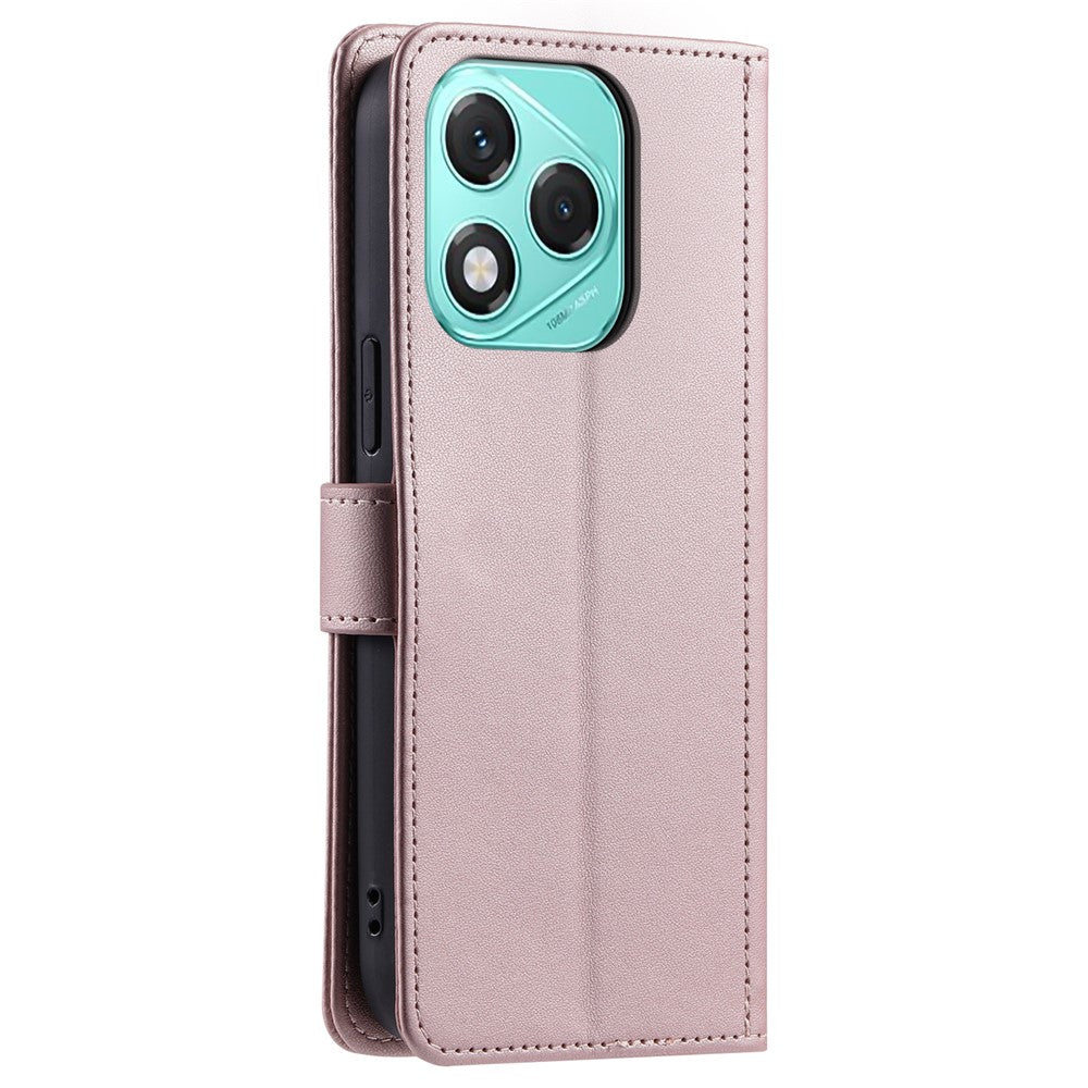 Phone Case For Honor 400 Lite 5G / X70i / X60i 5G Wallet Rhombus Grid PU Leather Cover with Shoulder Strap / Wrist Strap