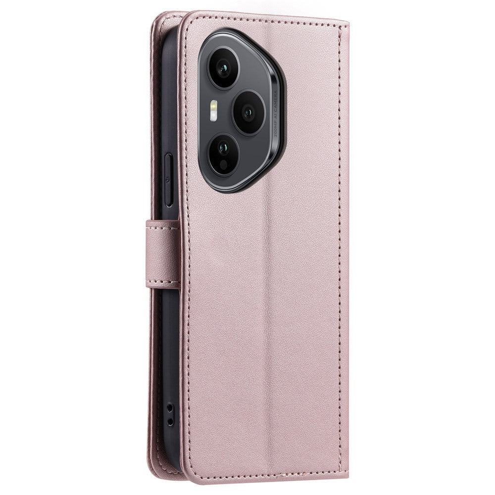 For Honor 400 Pro 5G (Global) Case Wallet Rhombus Grid PU Leather Phone Cover with Shoulder Strap / Wrist Strap