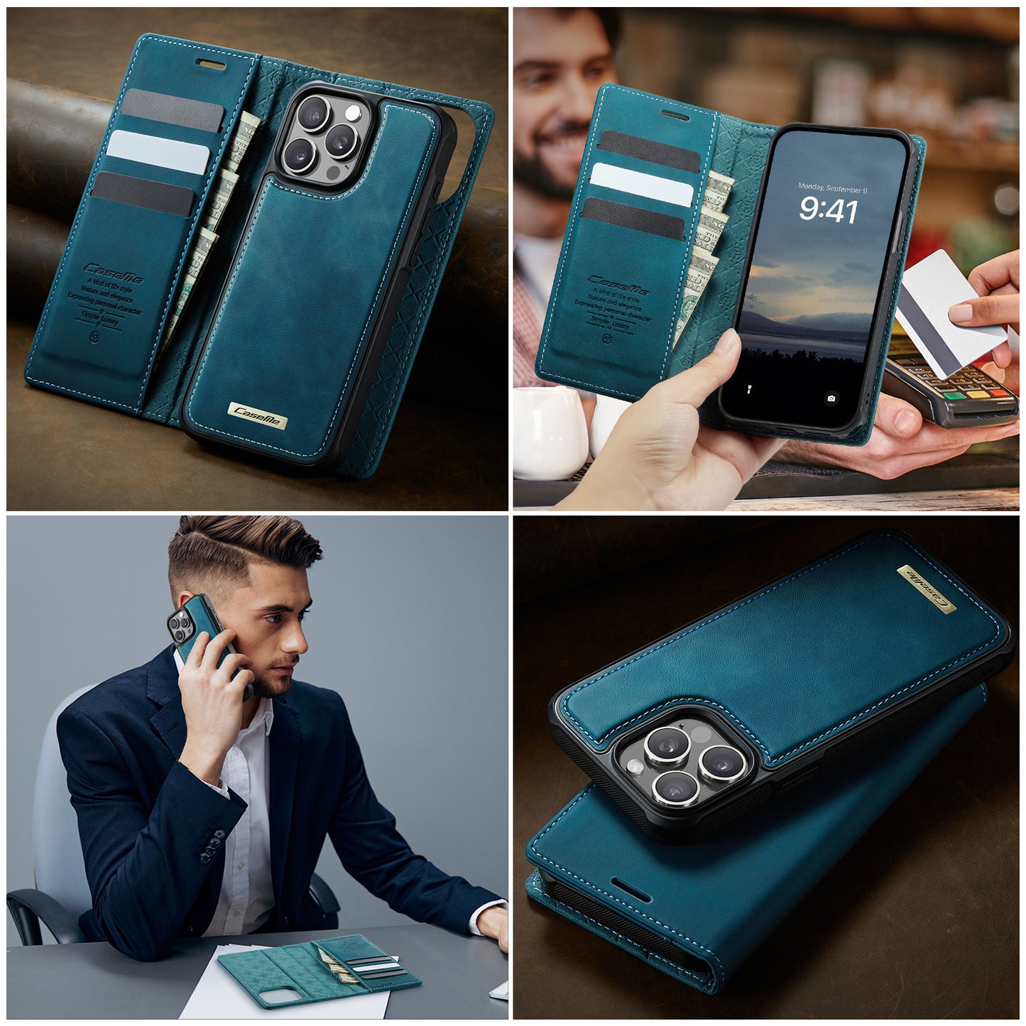 iPhone 12 Pro Max Wallet-Hülle – Kompatibel mit MagSafe mit RFID-Blockierung