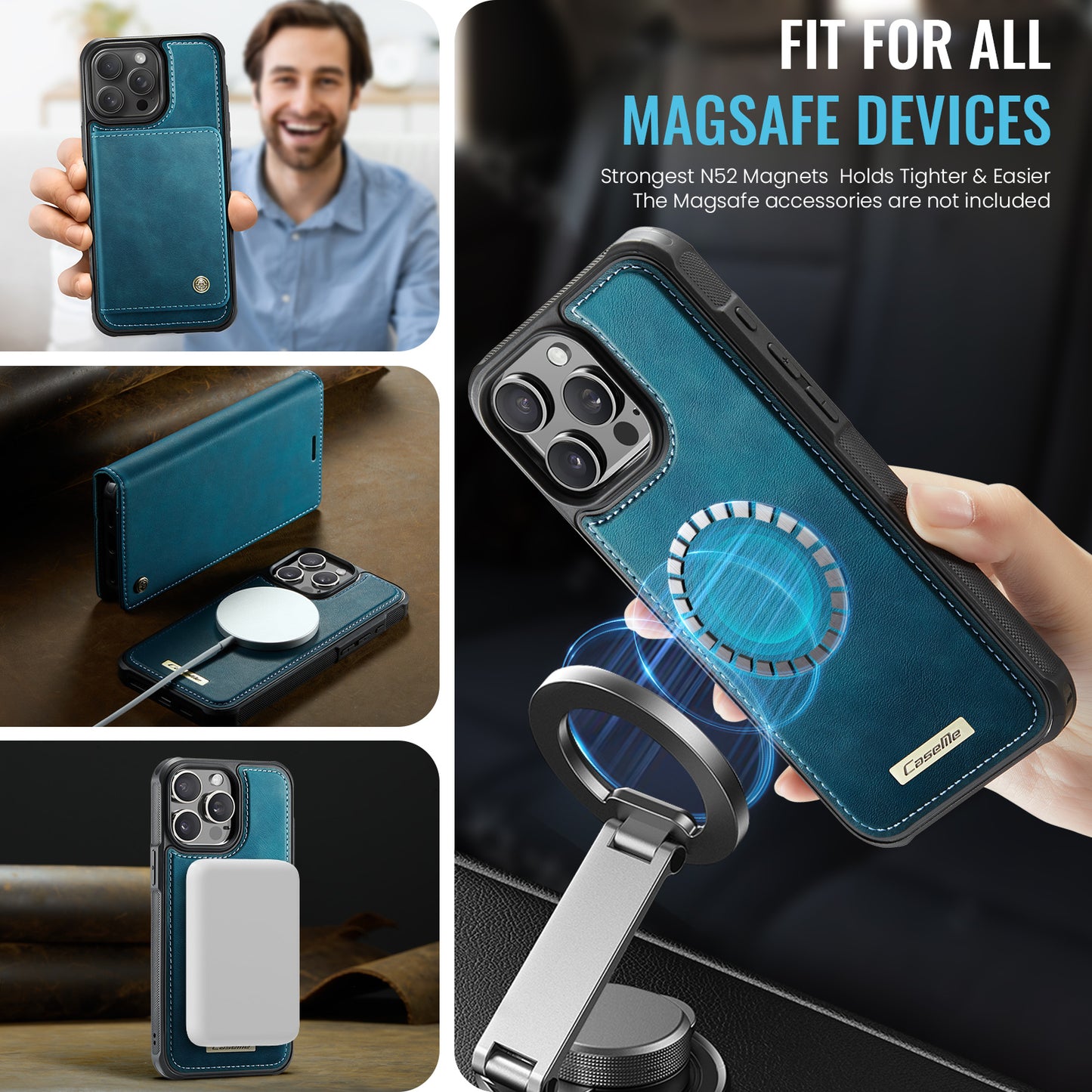 iPhone 12 Pro Max Wallet-Hülle – Kompatibel mit MagSafe mit RFID-Blockierung