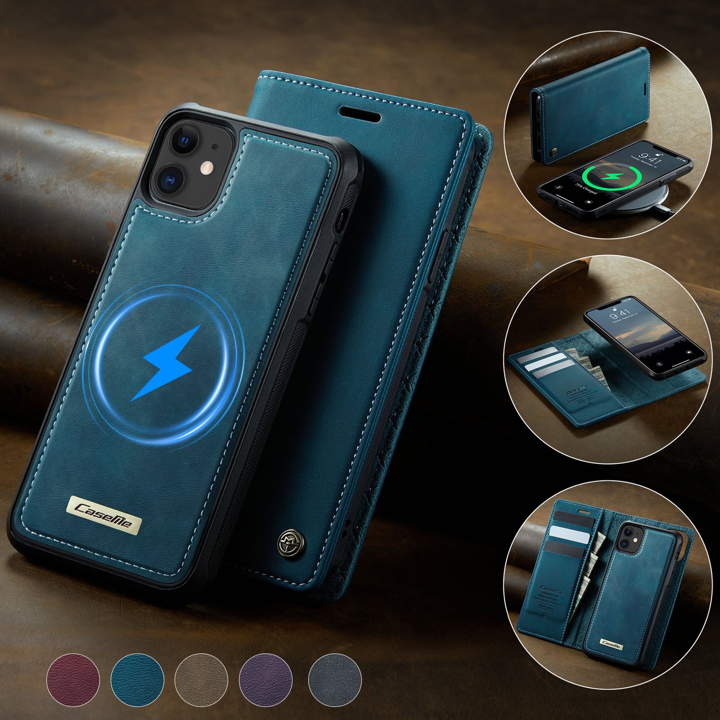 iPhone 12 Pro / 12 Wallet-Hülle – Kompatibel mit MagSafe mit RFID-Blockierung