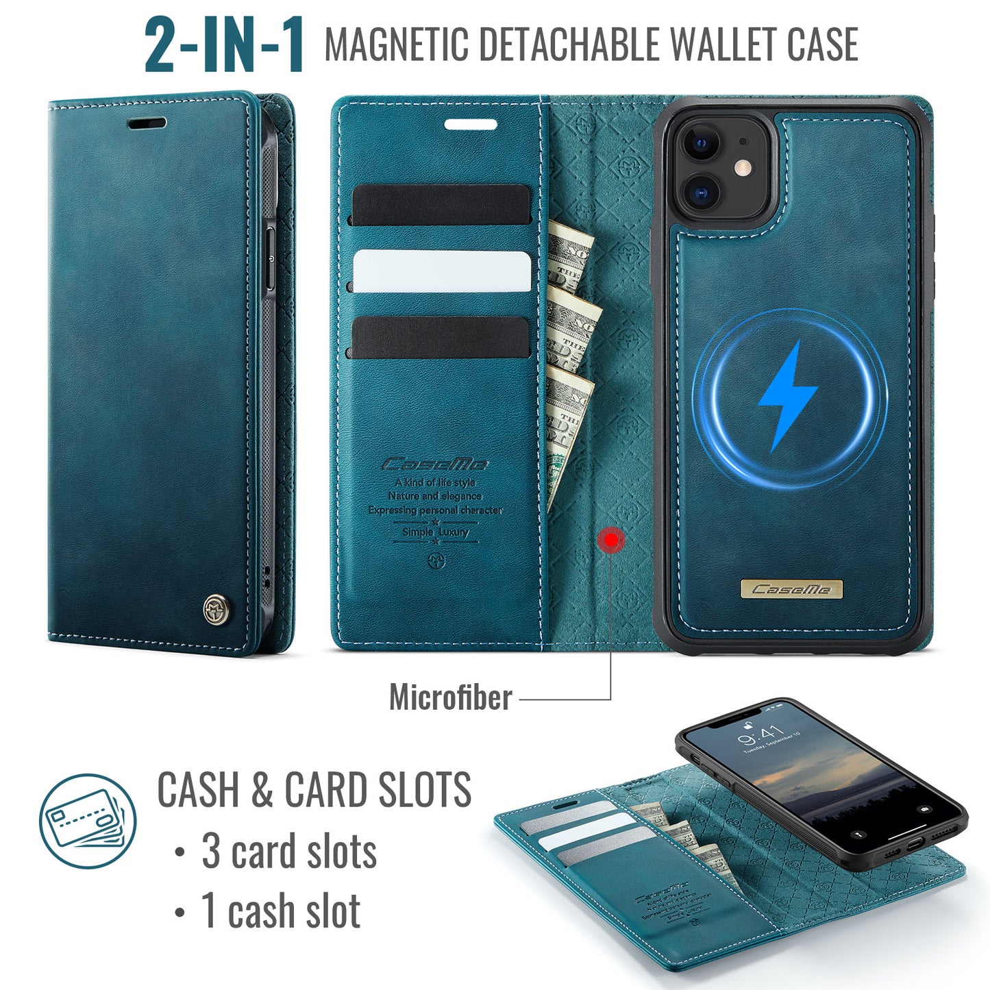 iPhone 12 Pro / 12 Wallet-Hülle – Kompatibel mit MagSafe mit RFID-Blockierung