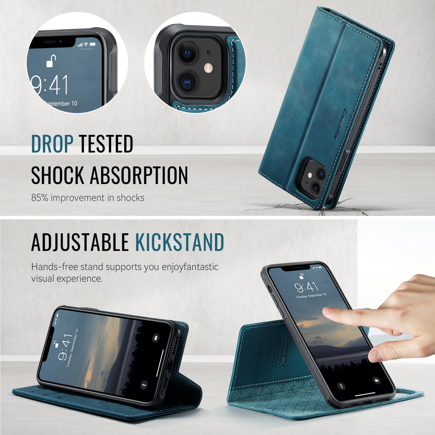 iPhone 12 Pro / 12 Wallet-Hülle – Kompatibel mit MagSafe mit RFID-Blockierung