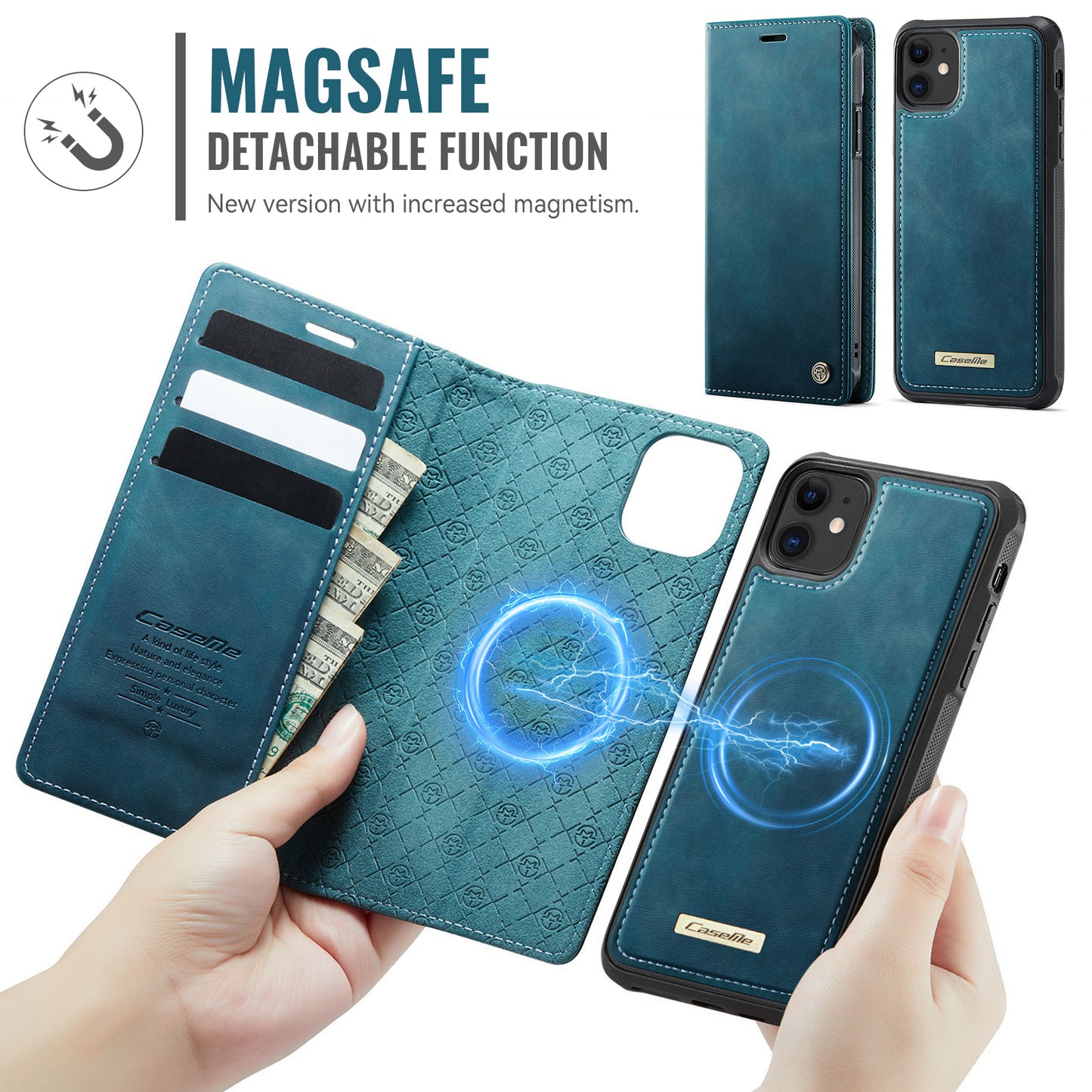 iPhone 12 Pro / 12 Wallet-Hülle – Kompatibel mit MagSafe mit RFID-Blockierung