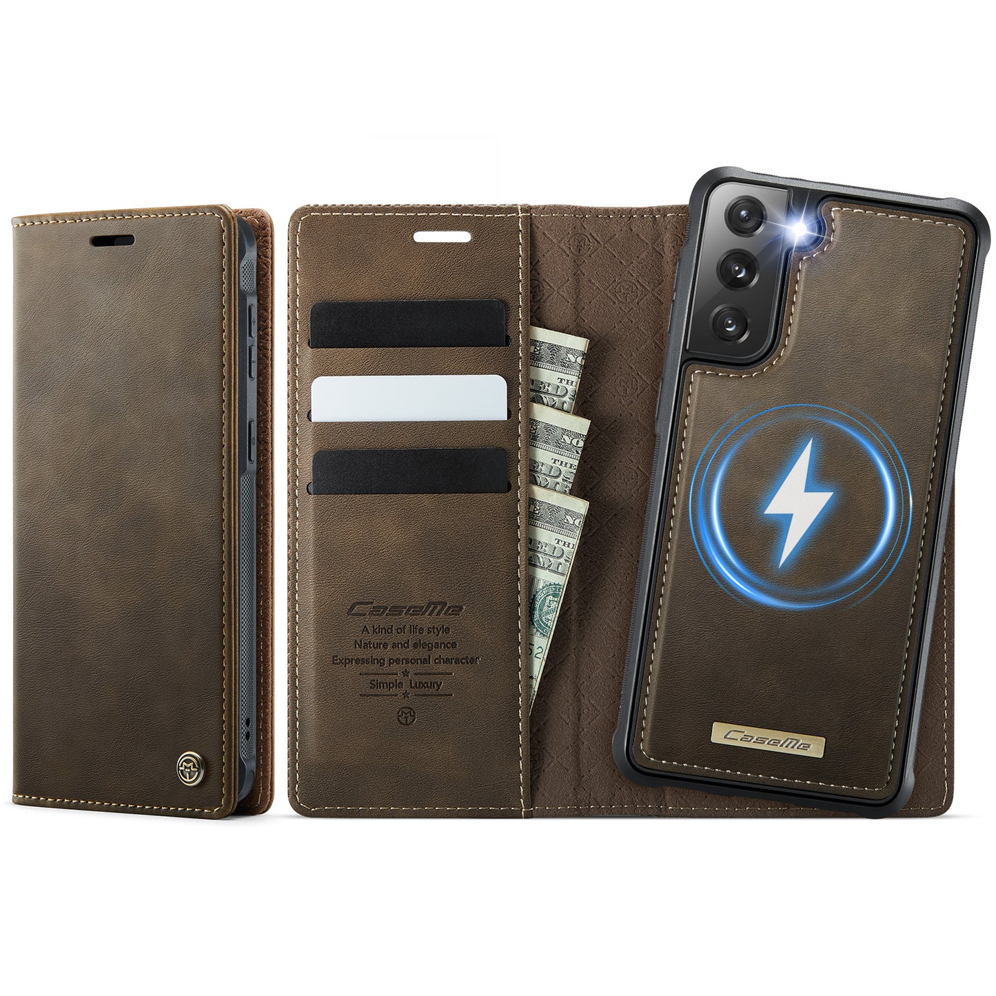 Galaxy S21 Plus 5G Wallet-Hülle – Kompatibel mit MagSafe mit RFID-Blockierung