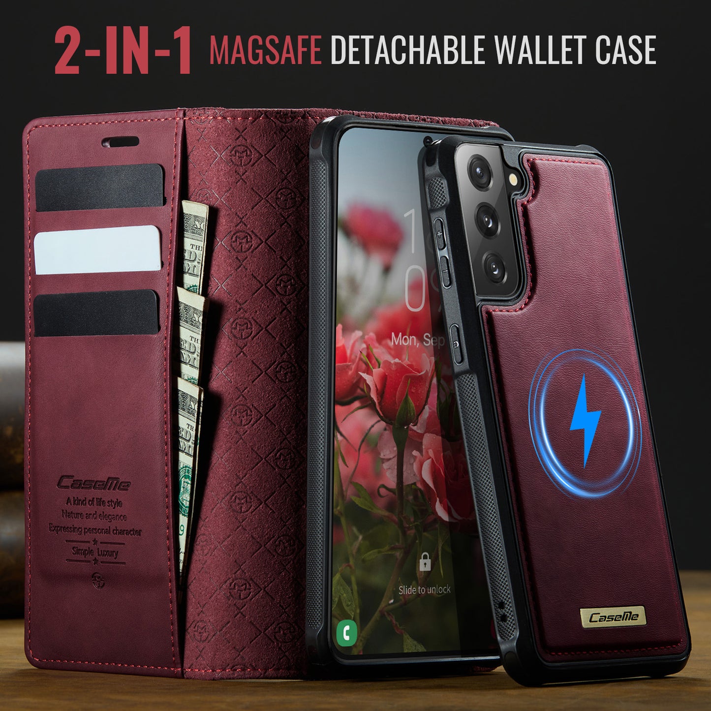 Galaxy S21 5G/4G Wallet-Hülle – Kompatibel mit MagSafe mit RFID-Blockierung