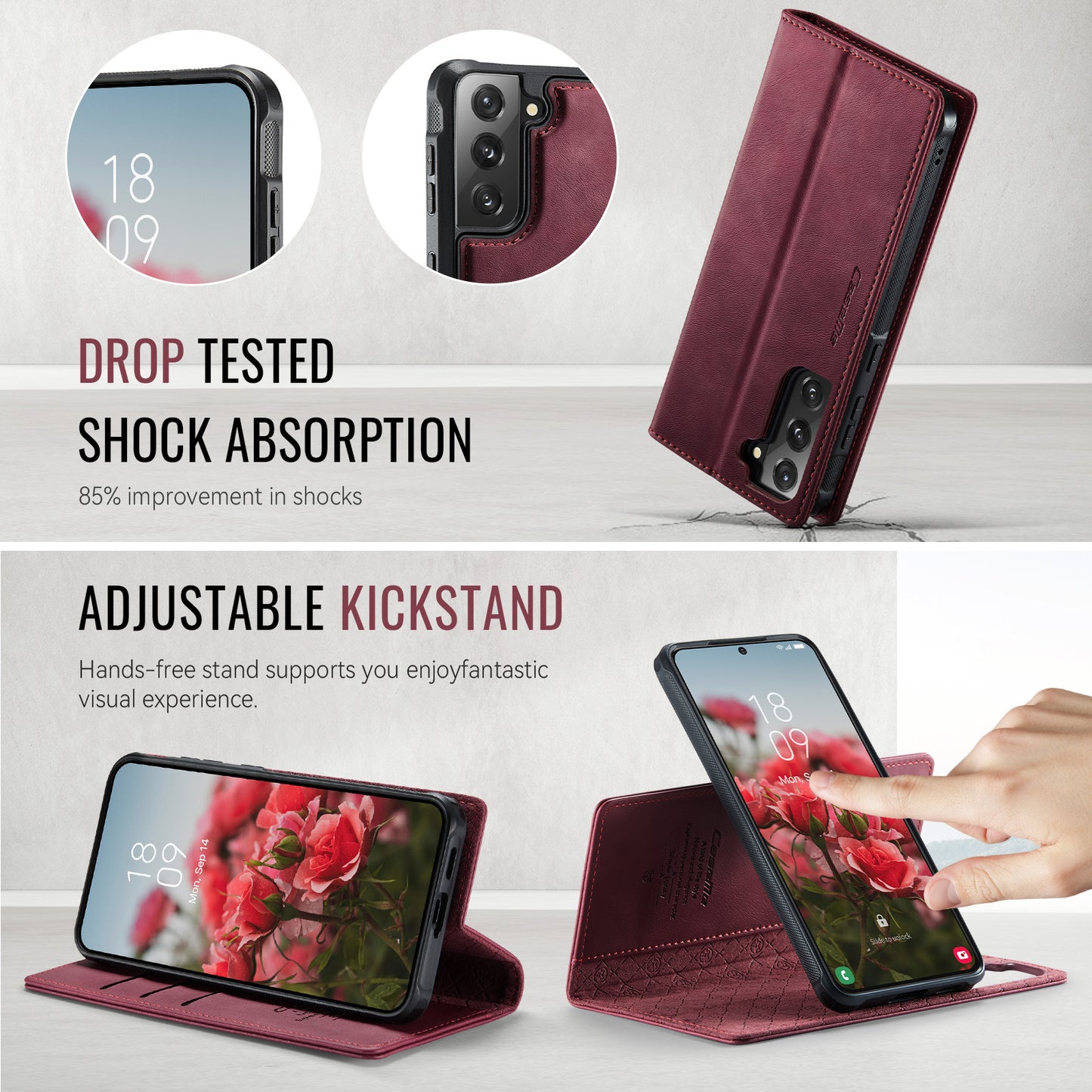 Galaxy S21 5G/4G Wallet-Hülle – Kompatibel mit MagSafe mit RFID-Blockierung