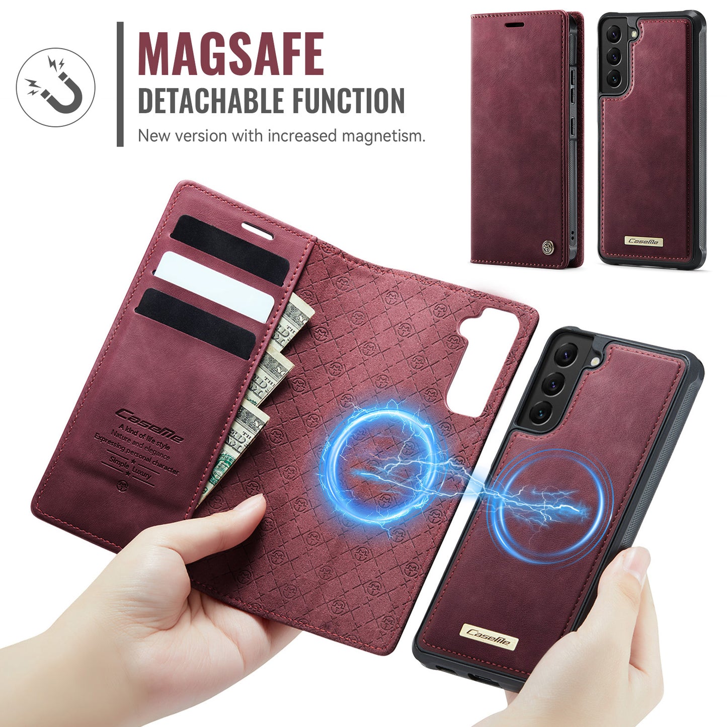 Galaxy S22 Plus 5G Wallet-Hülle – Kompatibel mit MagSafe mit RFID-Blockierung