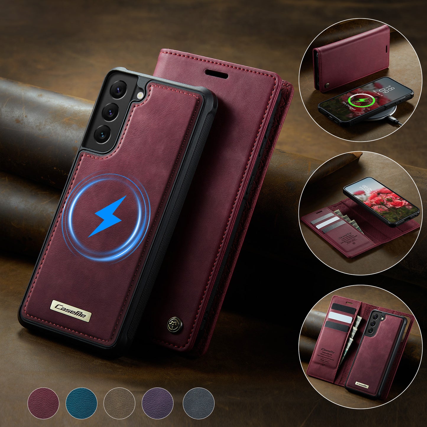 Galaxy S22 5G Wallet-Hülle – Kompatibel mit MagSafe mit RFID-Blockierung