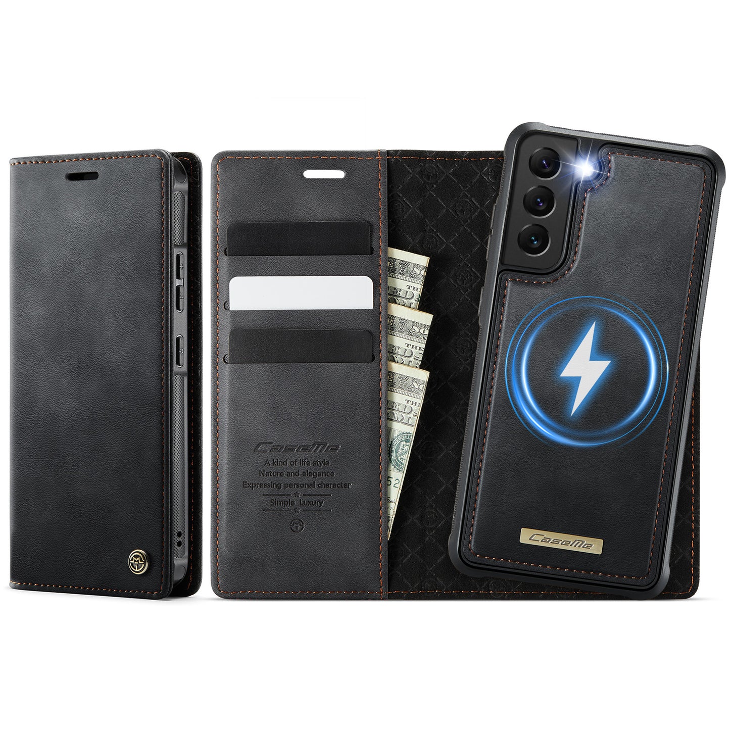 Galaxy S22 5G Wallet-Hülle – Kompatibel mit MagSafe mit RFID-Blockierung