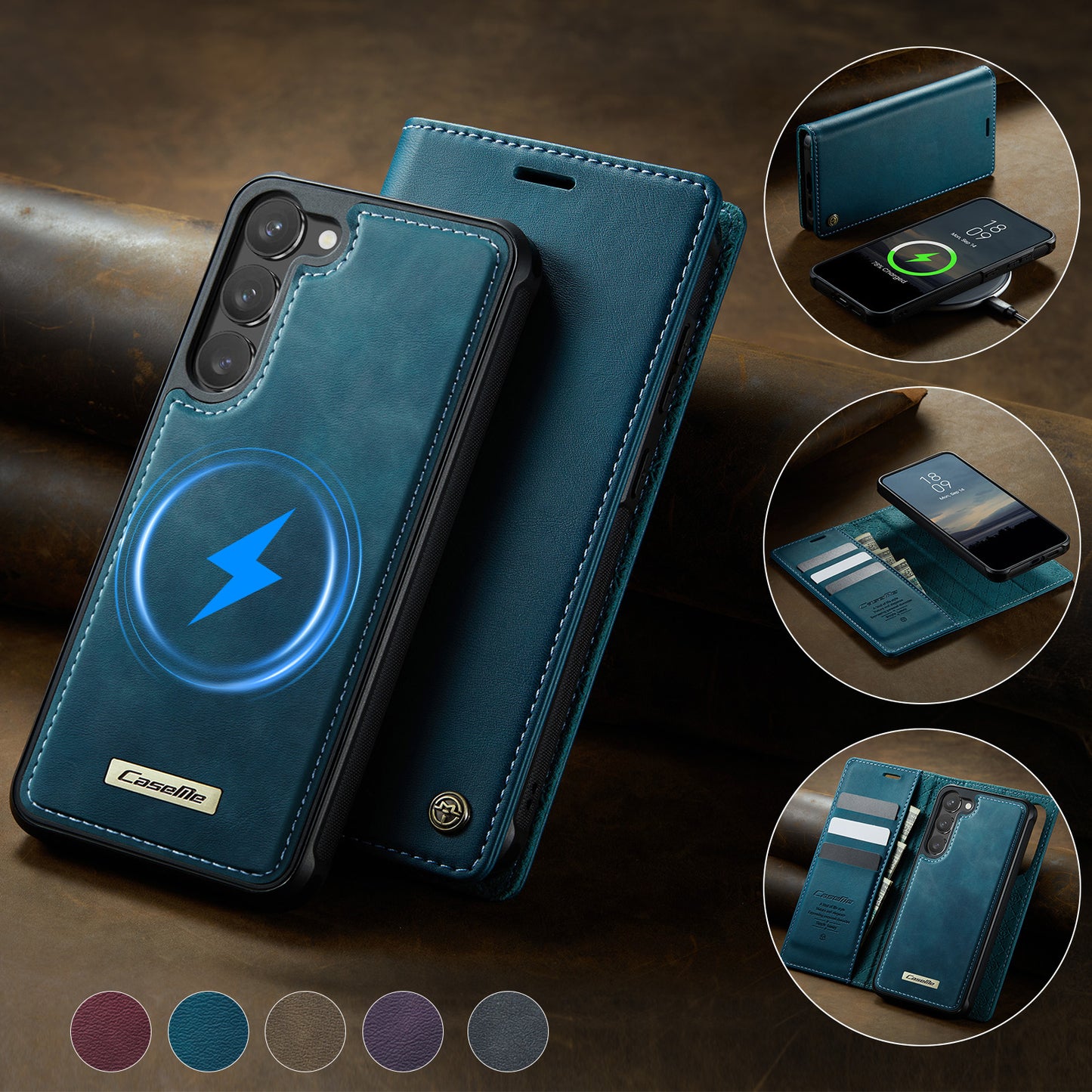 Galaxy S23 Wallet-Hülle – Kompatibel mit MagSafe mit RFID-Blockierung