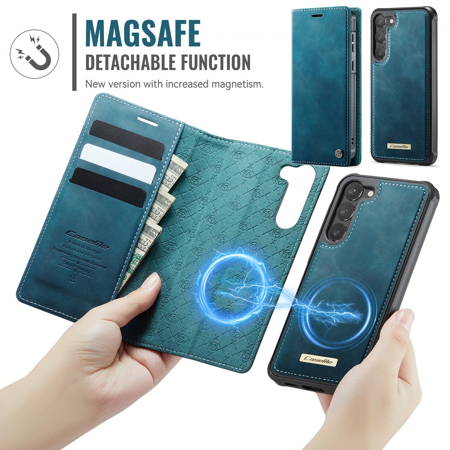 Galaxy S23 Plus Wallet-Hülle – Kompatibel mit MagSafe mit RFID-Blockierung