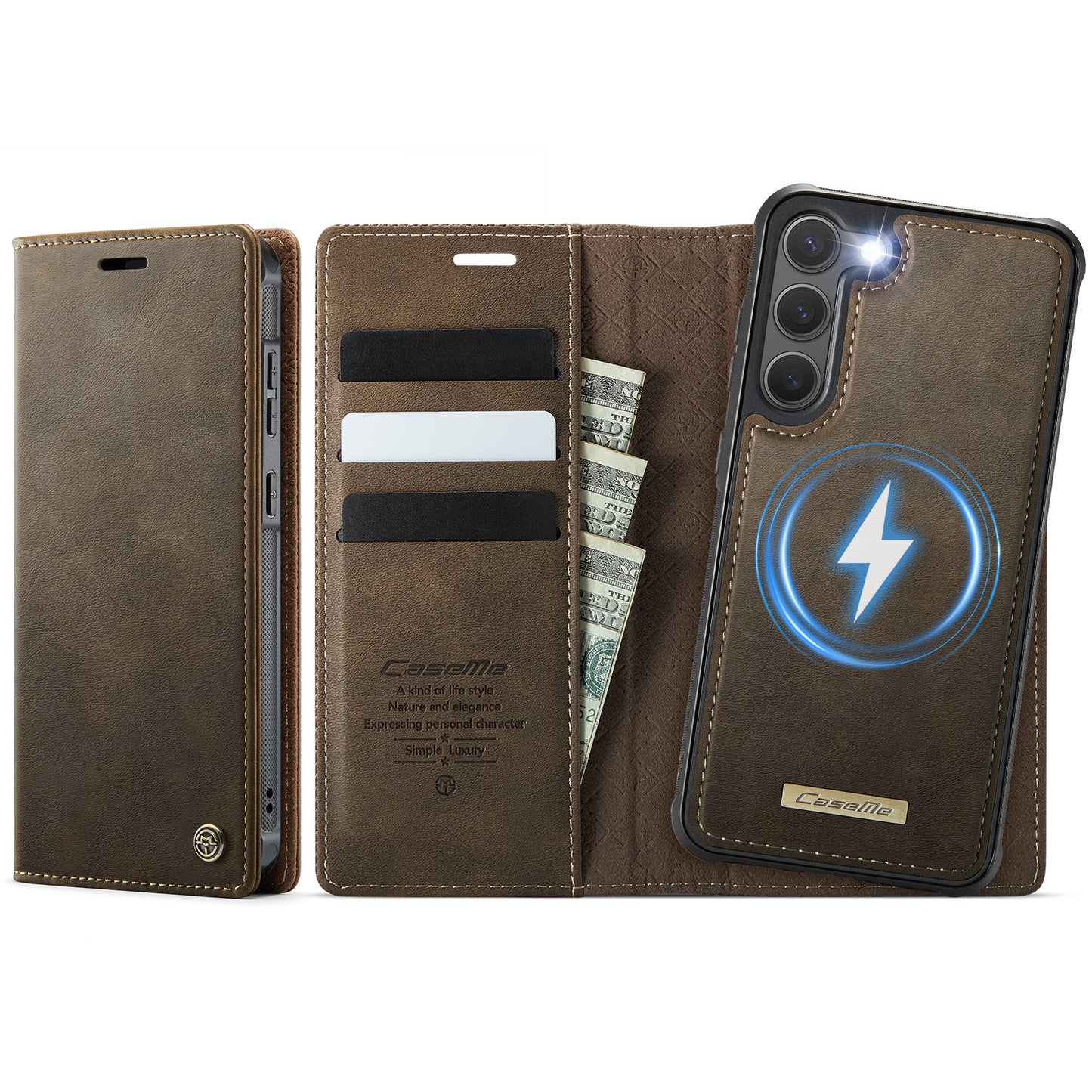 Galaxy S23 Plus Wallet-Hülle – Kompatibel mit MagSafe mit RFID-Blockierung