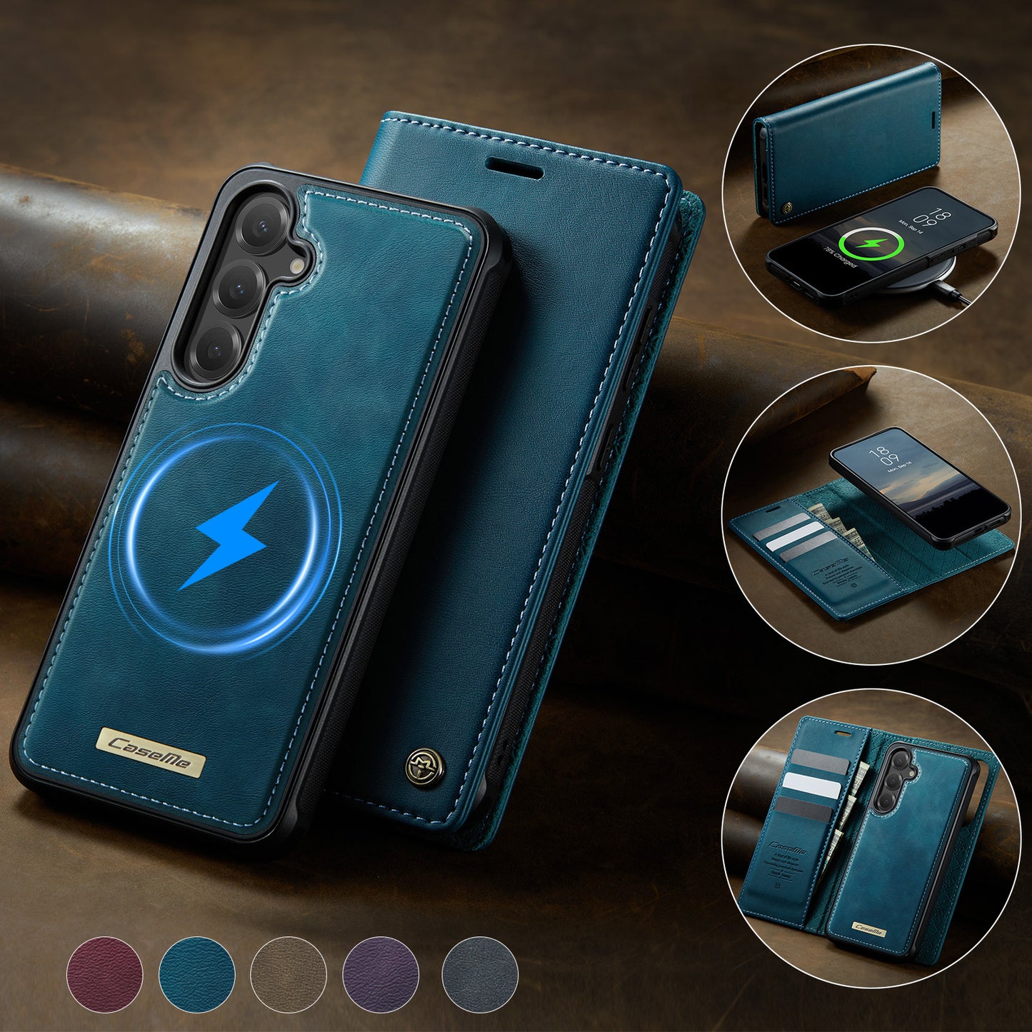 Galaxy S23 FE Wallet-Hülle – Kompatibel mit MagSafe mit RFID-Blockierung
