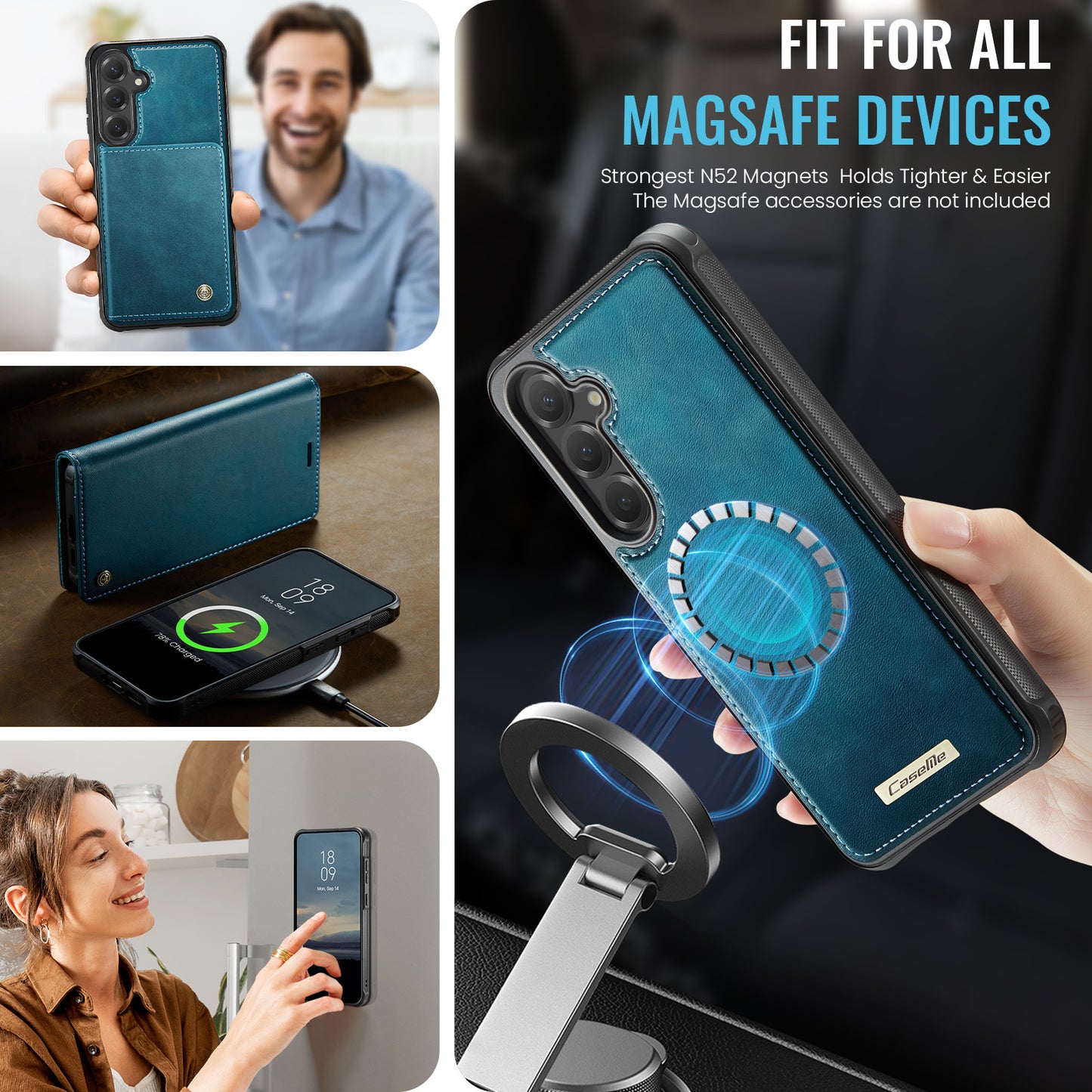 Galaxy S23 FE Wallet-Hülle – Kompatibel mit MagSafe mit RFID-Blockierung