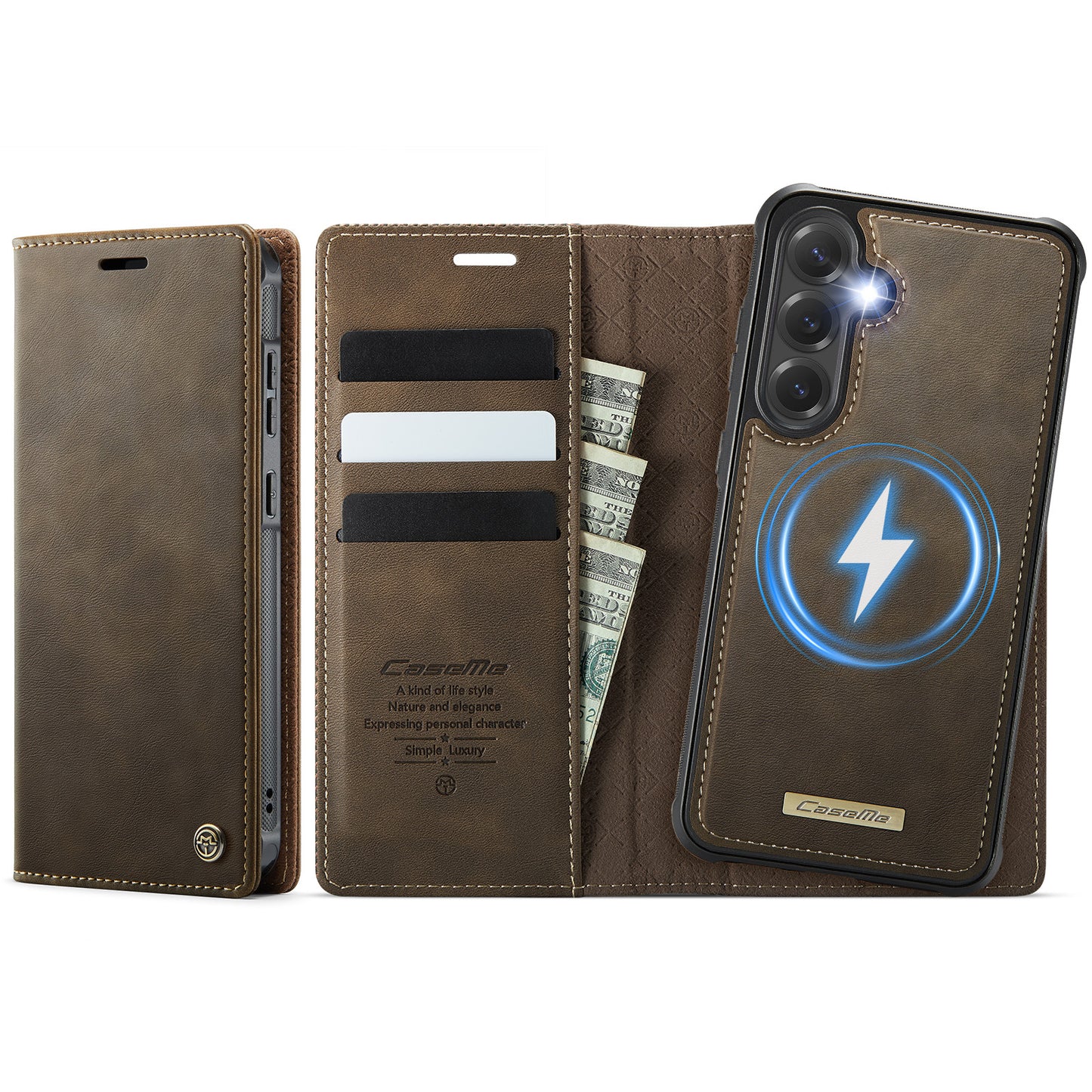 Galaxy S23 FE Wallet-Hülle – Kompatibel mit MagSafe mit RFID-Blockierung