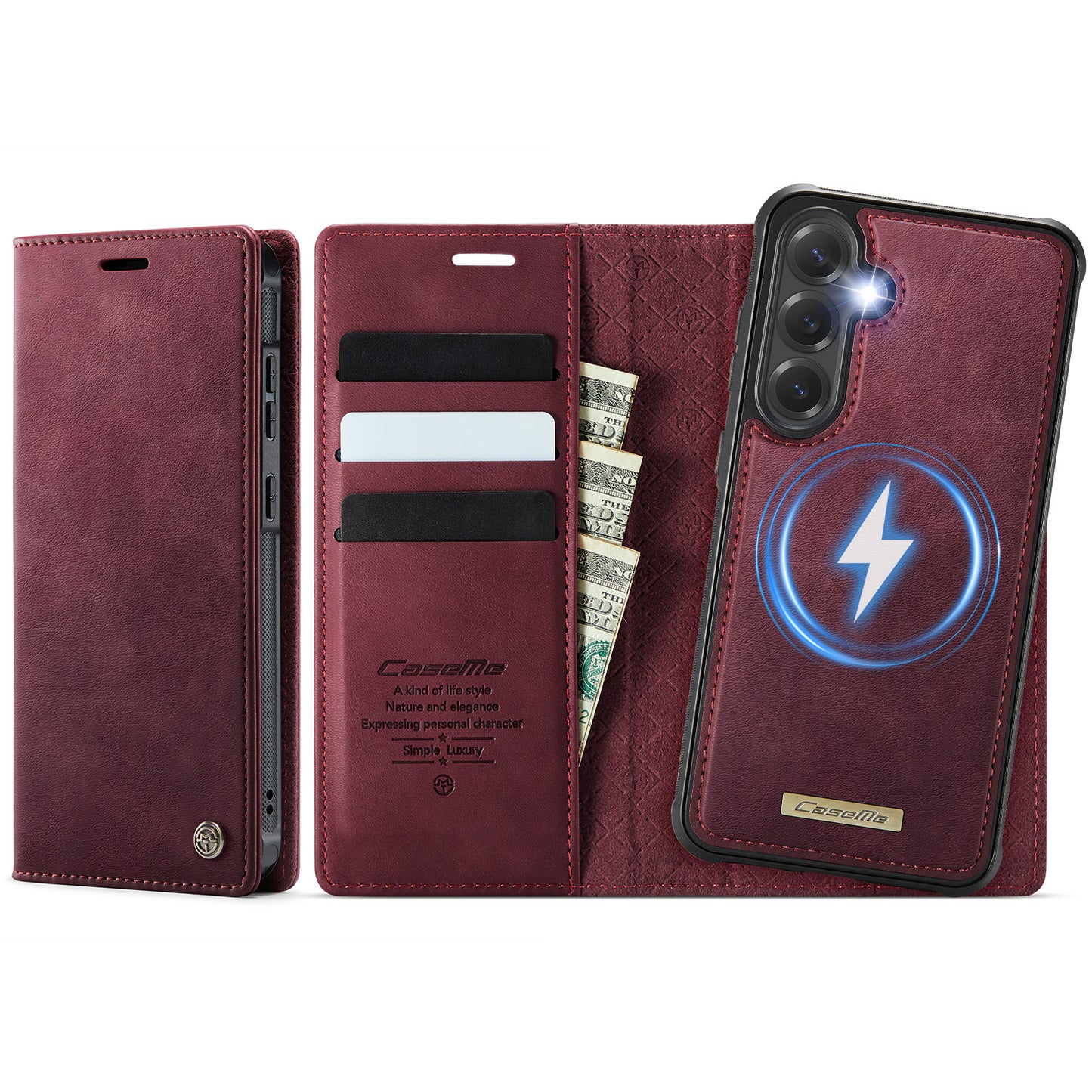 Galaxy S23 FE Wallet-Hülle – Kompatibel mit MagSafe mit RFID-Blockierung