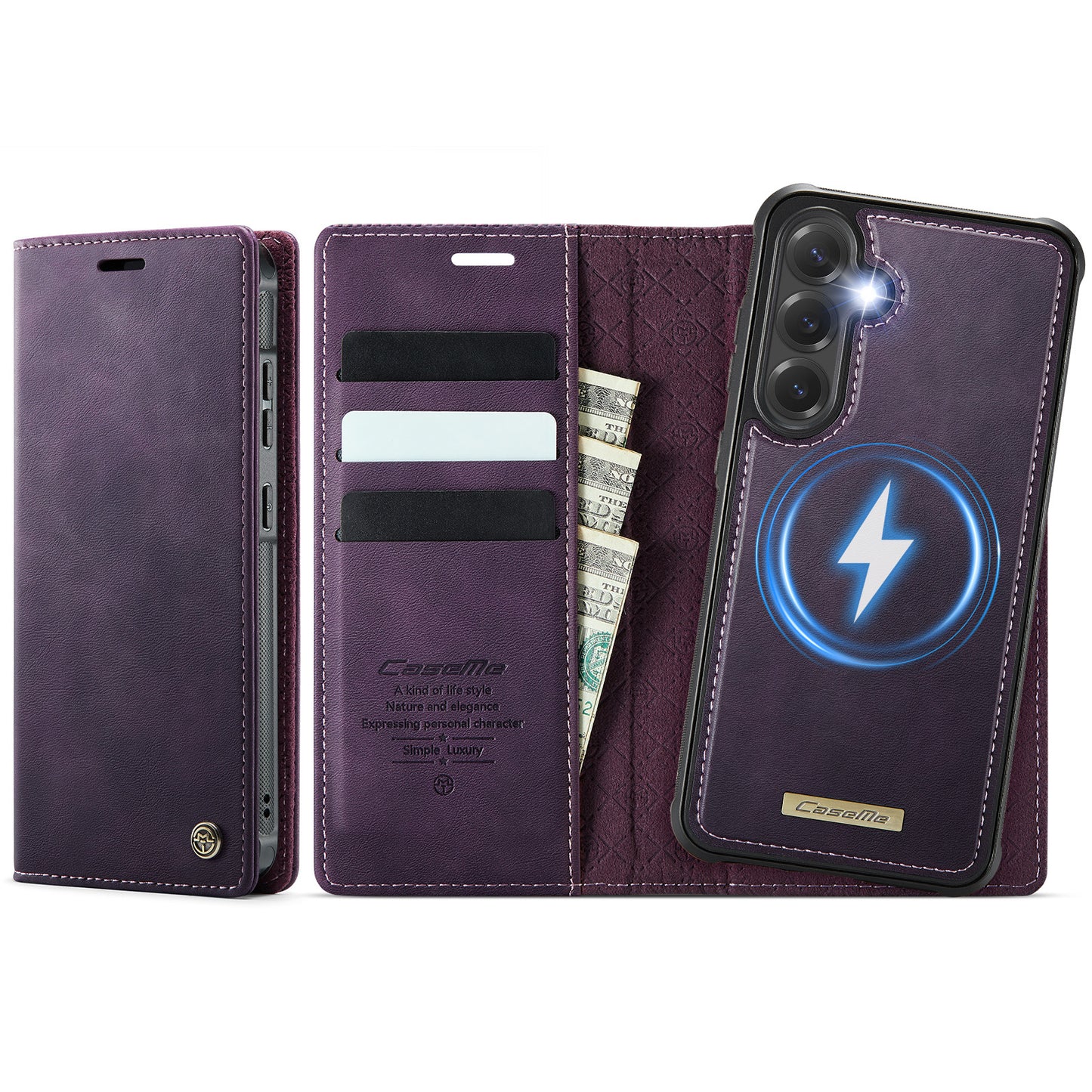 Galaxy S23 FE Wallet-Hülle – Kompatibel mit MagSafe mit RFID-Blockierung