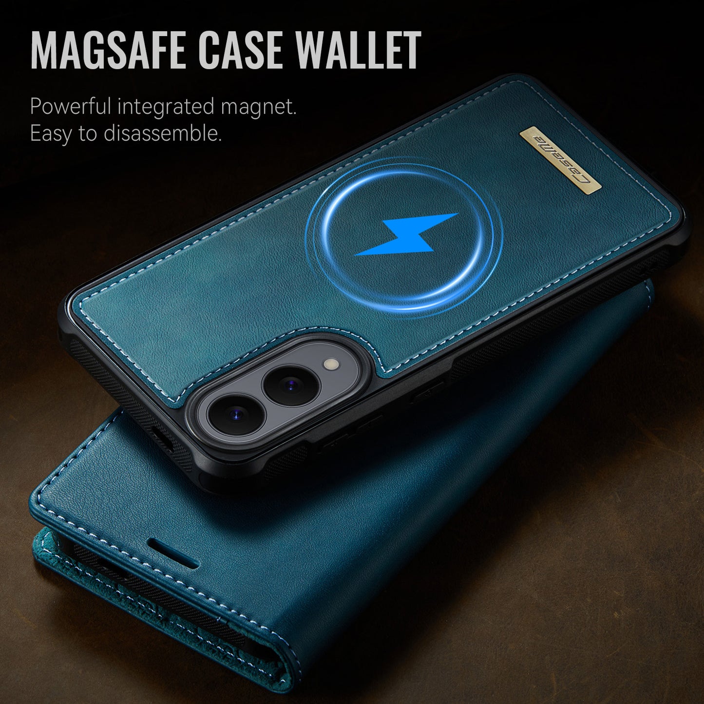 Galaxy S25 Edge Wallet-Hülle – Kompatibel mit MagSafe mit RFID-Blockierung