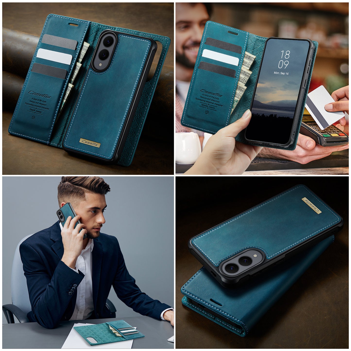 Galaxy S25 Edge Wallet-Hülle – Kompatibel mit MagSafe mit RFID-Blockierung