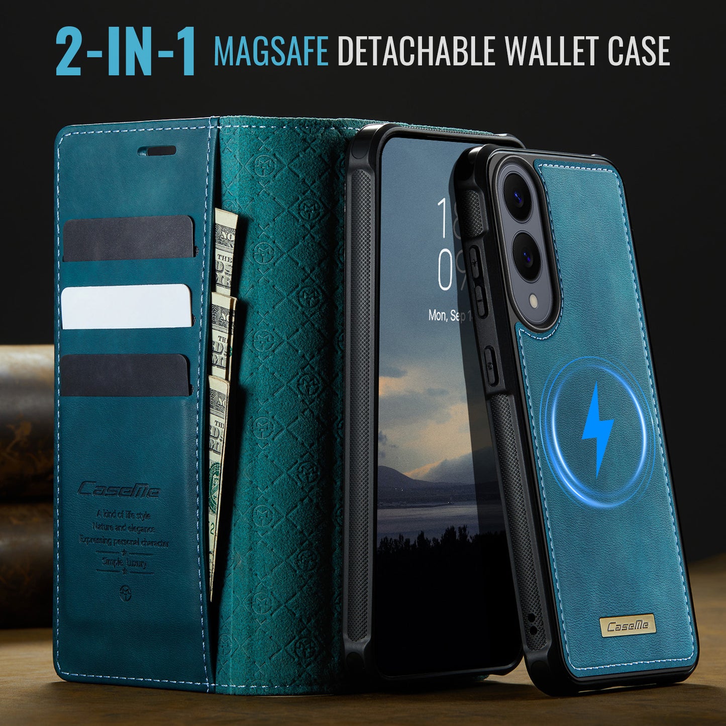 Galaxy S25 Edge Wallet-Hülle – Kompatibel mit MagSafe mit RFID-Blockierung