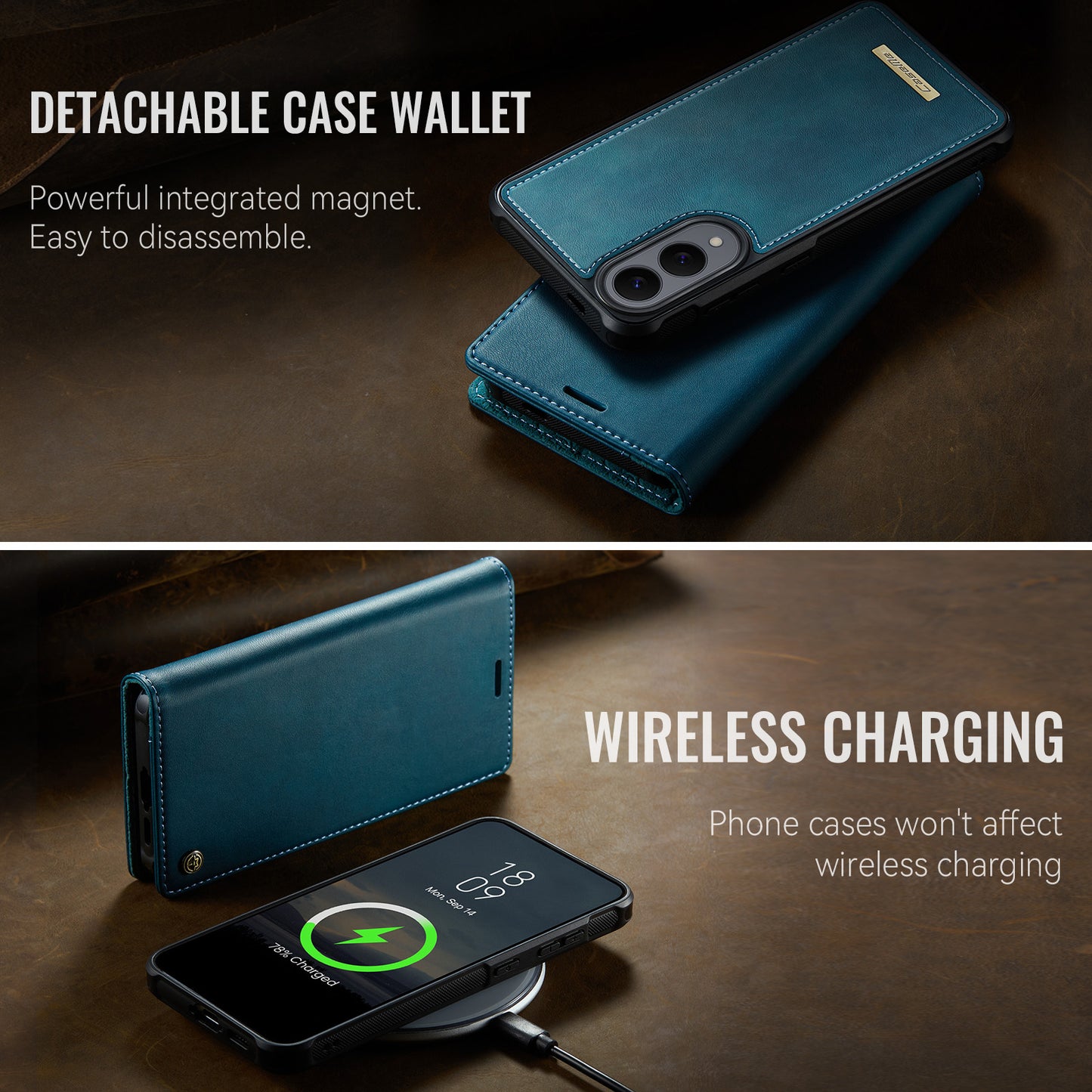 Galaxy S25 Edge Wallet-Hülle – Kompatibel mit MagSafe mit RFID-Blockierung