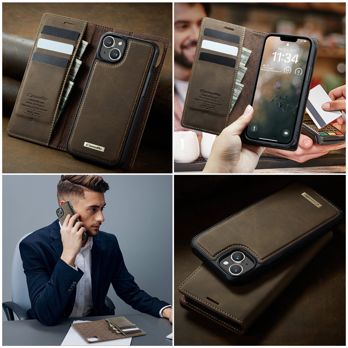 iPhone 14 Wallet-Hülle – Kompatibel mit MagSafe mit RFID-Blockierung
