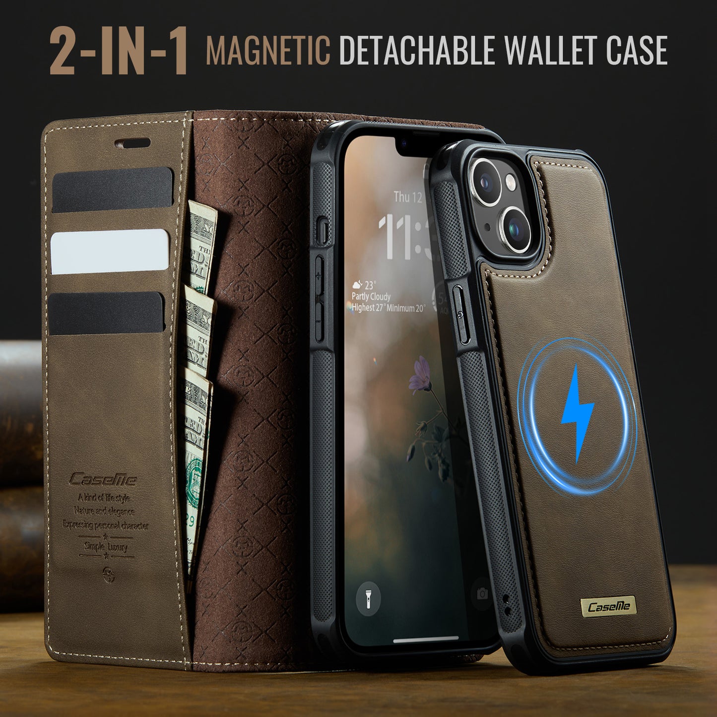 iPhone 14 Wallet-Hülle – Kompatibel mit MagSafe mit RFID-Blockierung