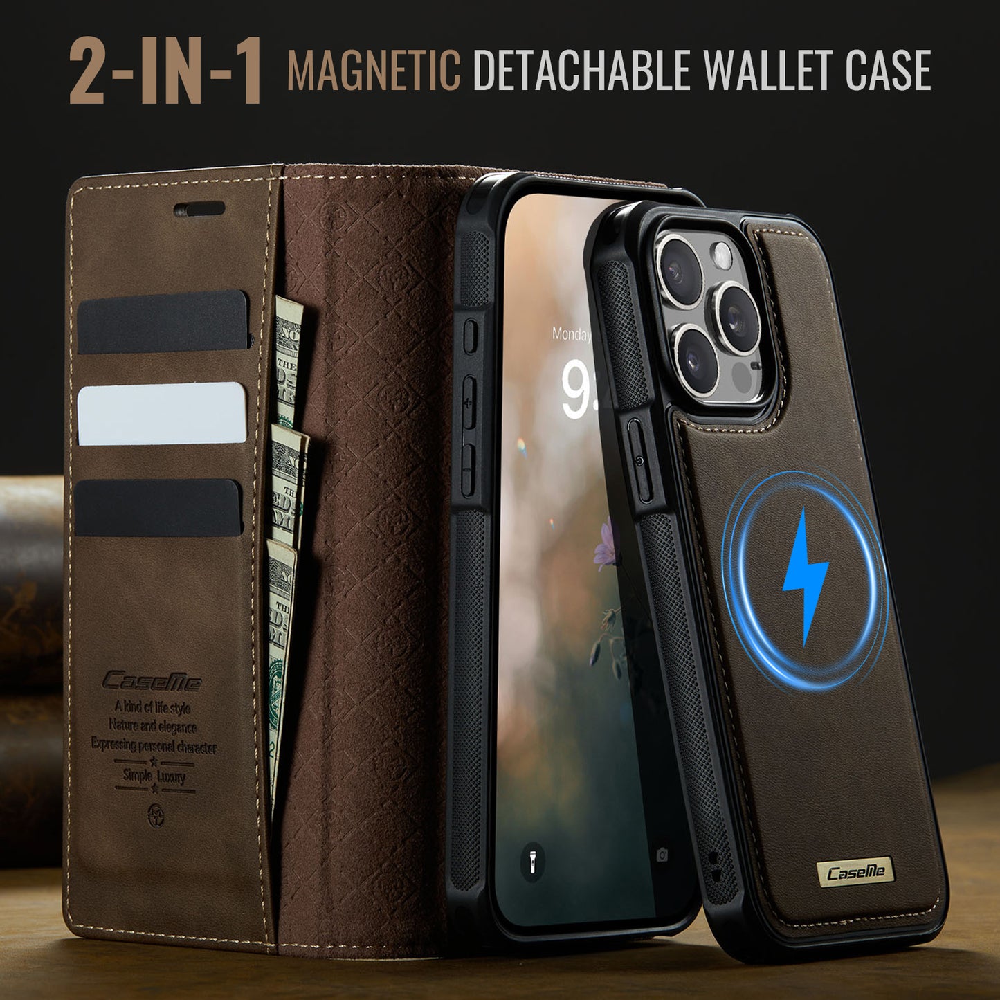 iPhone 13 Pro Max Wallet-Hülle – Kompatibel mit MagSafe mit RFID-Blockierung
