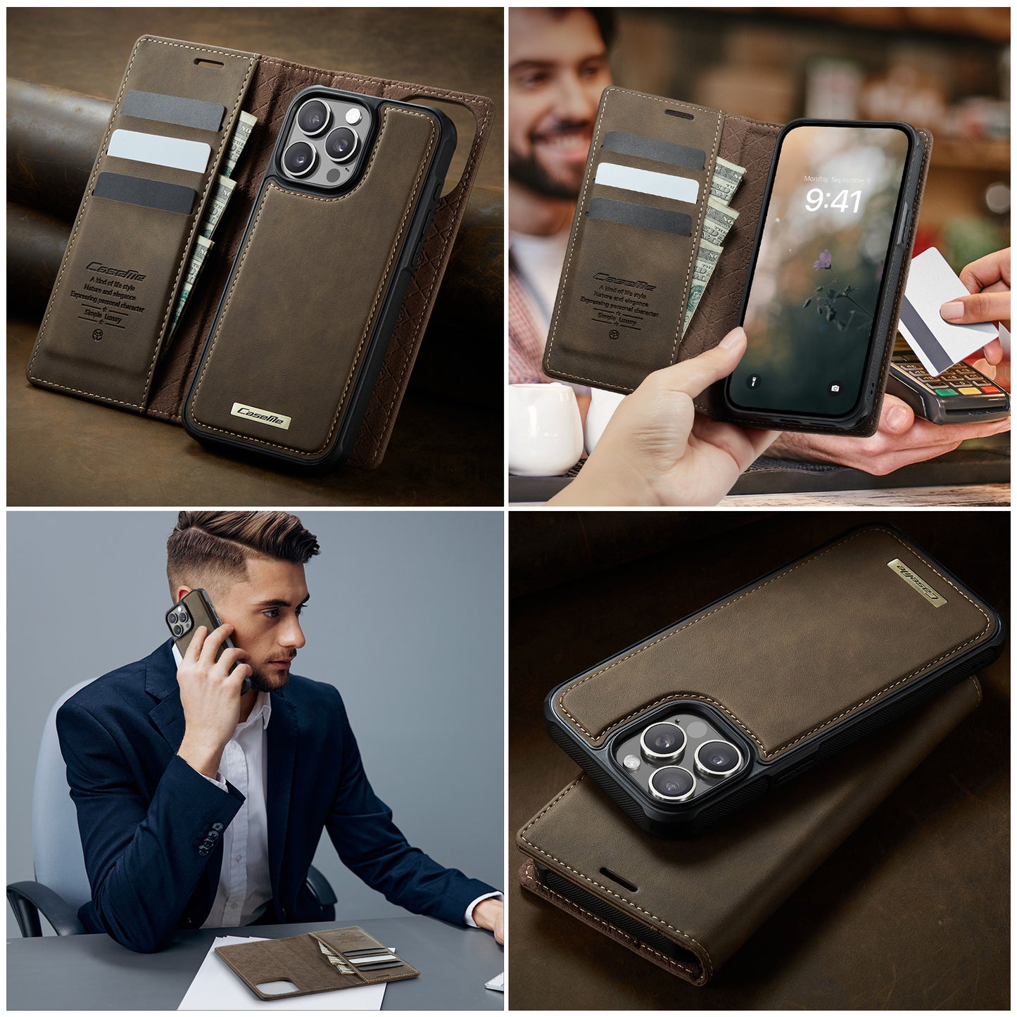 iPhone 14 Pro Max Wallet-Hülle – Kompatibel mit MagSafe mit RFID-Blockierung