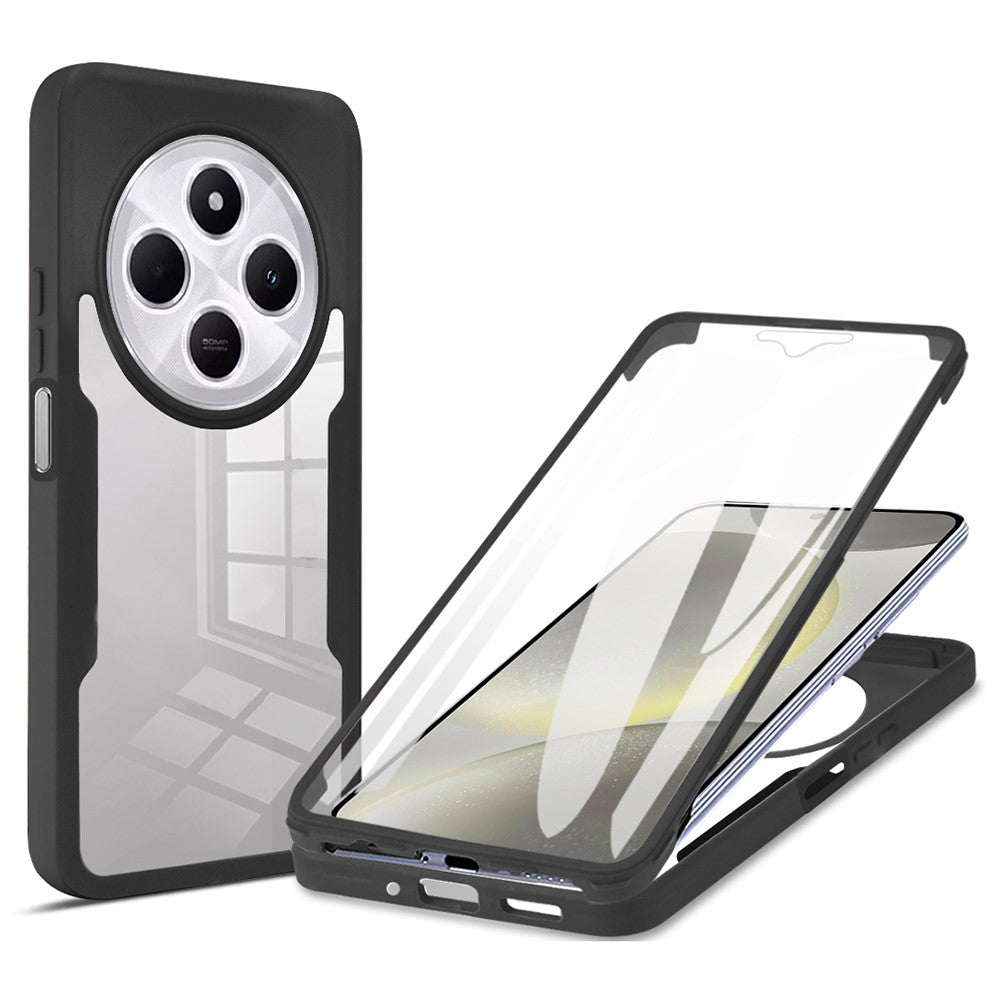 Phone Case For Xiaomi Redmi 14C 4G / 14R 5G / A4 5G / Poco C75 4G , Acrylic + TPU Clear Cover with PET Screen Film