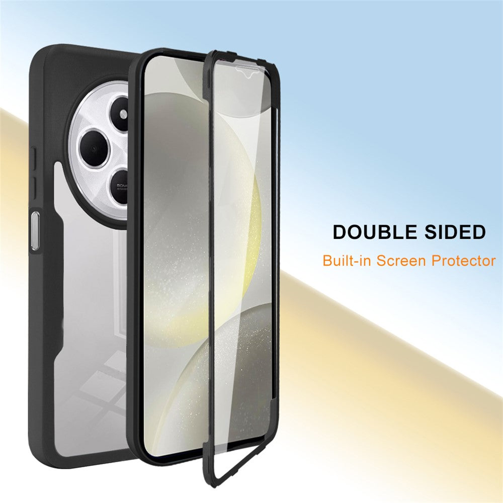 Phone Case For Xiaomi Redmi 14C 4G / 14R 5G / A4 5G / Poco C75 4G , Acrylic + TPU Clear Cover with PET Screen Film