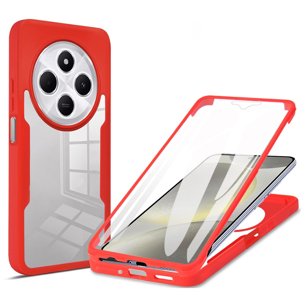 Phone Case For Xiaomi Redmi 14C 4G / 14R 5G / A4 5G / Poco C75 4G , Acrylic + TPU Clear Cover with PET Screen Film
