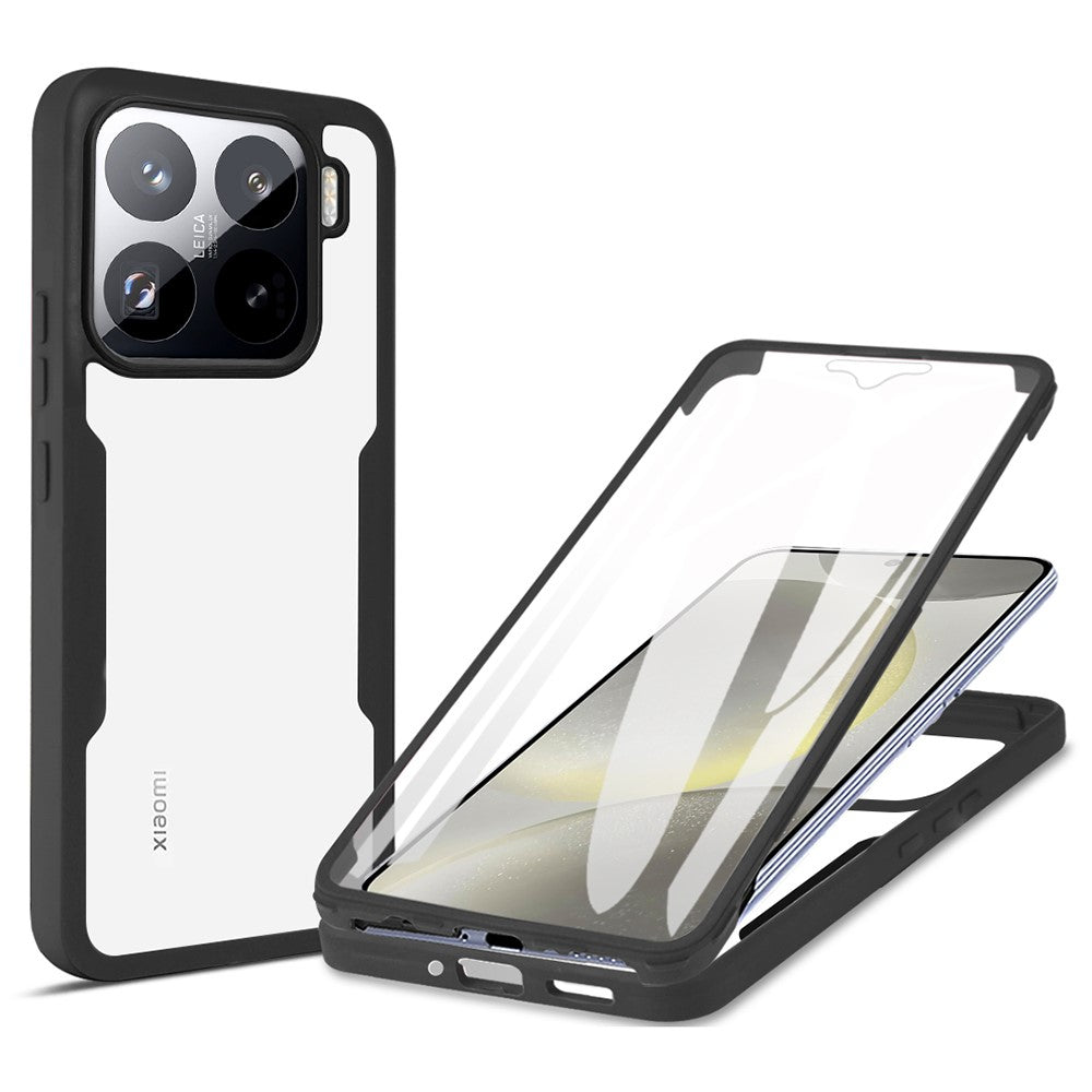 For Xiaomi 15 Pro Case Acrylic + TPU Clear Phone Cover with PET Screen Film