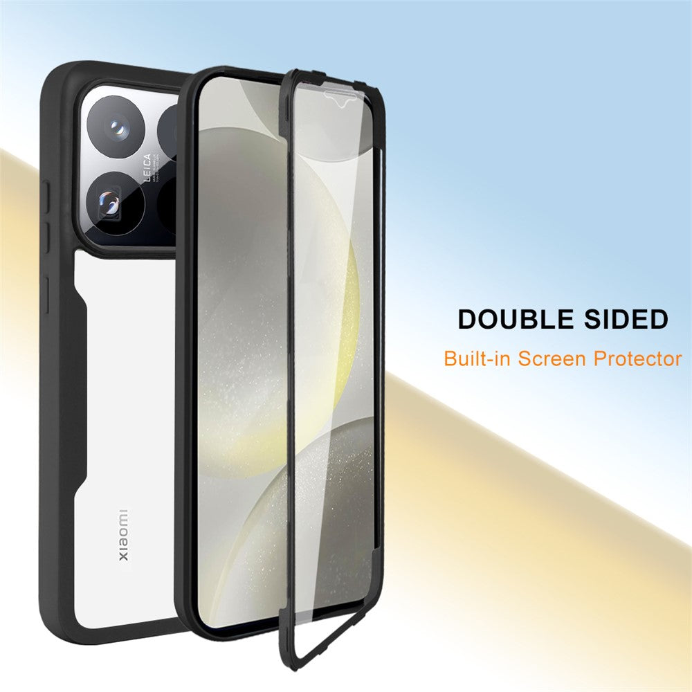 For Xiaomi 15 Pro Case Acrylic + TPU Clear Phone Cover with PET Screen Film