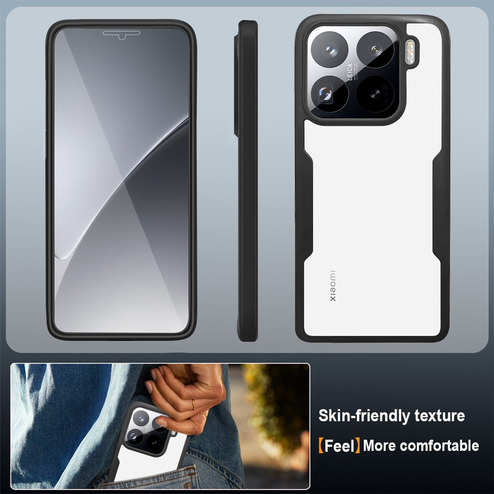 For Xiaomi 15 Pro Case Acrylic + TPU Clear Phone Cover with PET Screen Film
