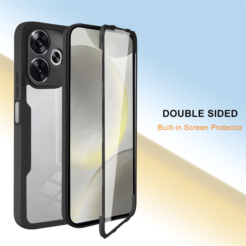Phone Case For Xiaomi Redmi 13 4G / 5G / Note 13R 5G / Poco M6 4G / Poco M6 Plus 5G , Acrylic + TPU Clear Cover with PET Screen Film