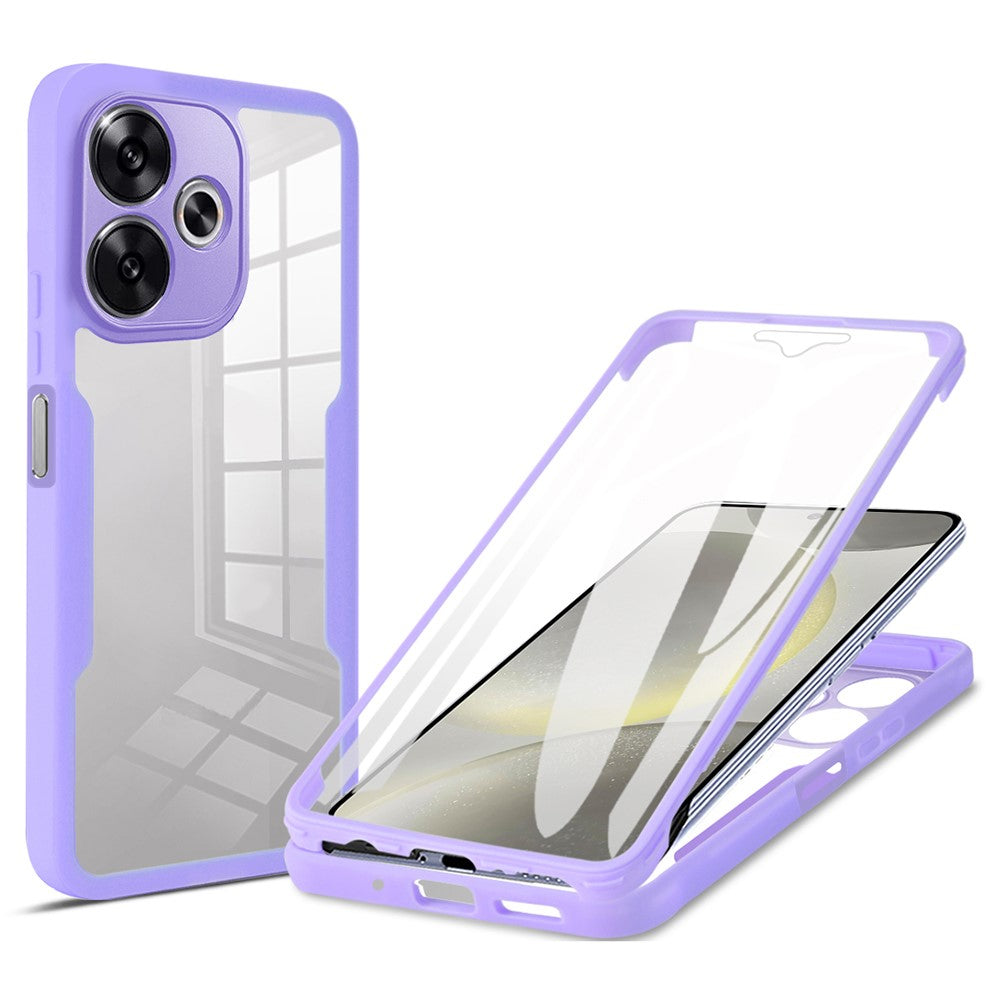 Phone Case For Xiaomi Redmi 13 4G / 5G / Note 13R 5G / Poco M6 4G / Poco M6 Plus 5G , Acrylic + TPU Clear Cover with PET Screen Film