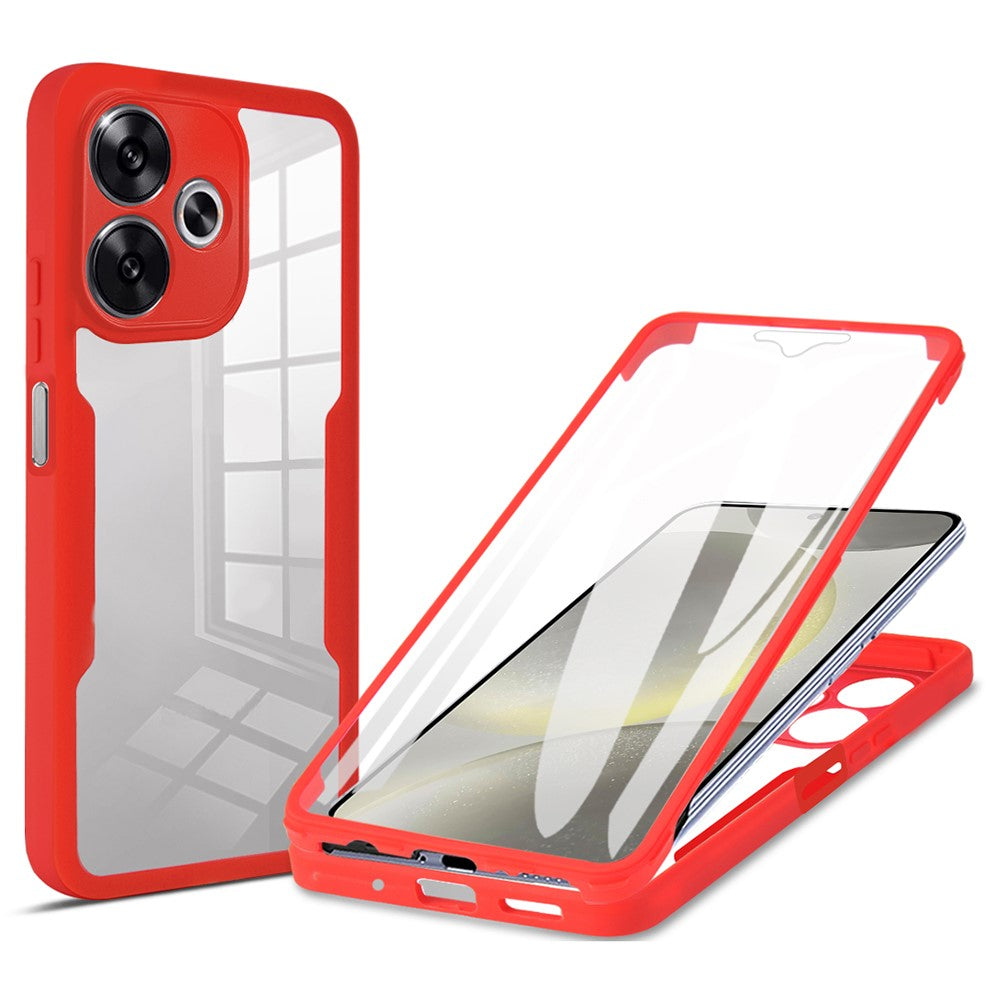 Phone Case For Xiaomi Redmi 13 4G / 5G / Note 13R 5G / Poco M6 4G / Poco M6 Plus 5G , Acrylic + TPU Clear Cover with PET Screen Film