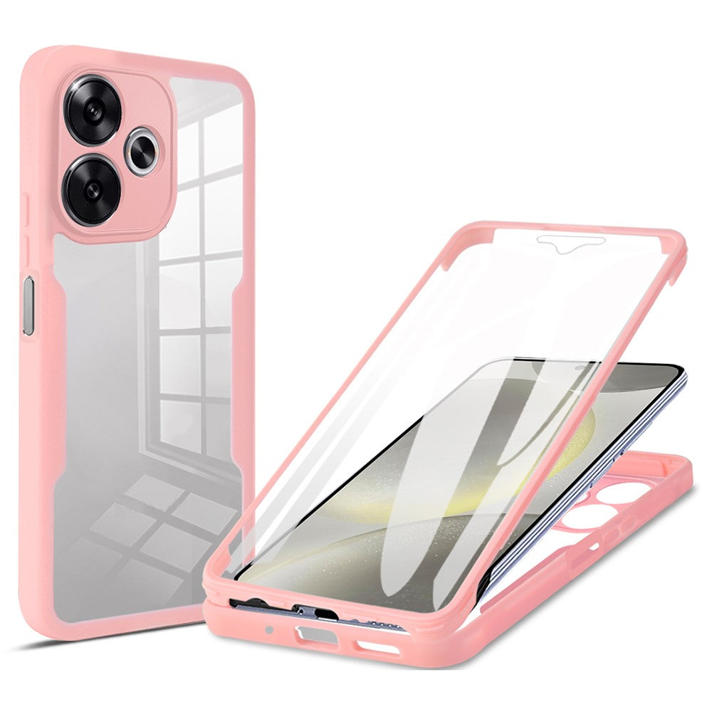 Phone Case For Xiaomi Redmi 13 4G / 5G / Note 13R 5G / Poco M6 4G / Poco M6 Plus 5G , Acrylic + TPU Clear Cover with PET Screen Film