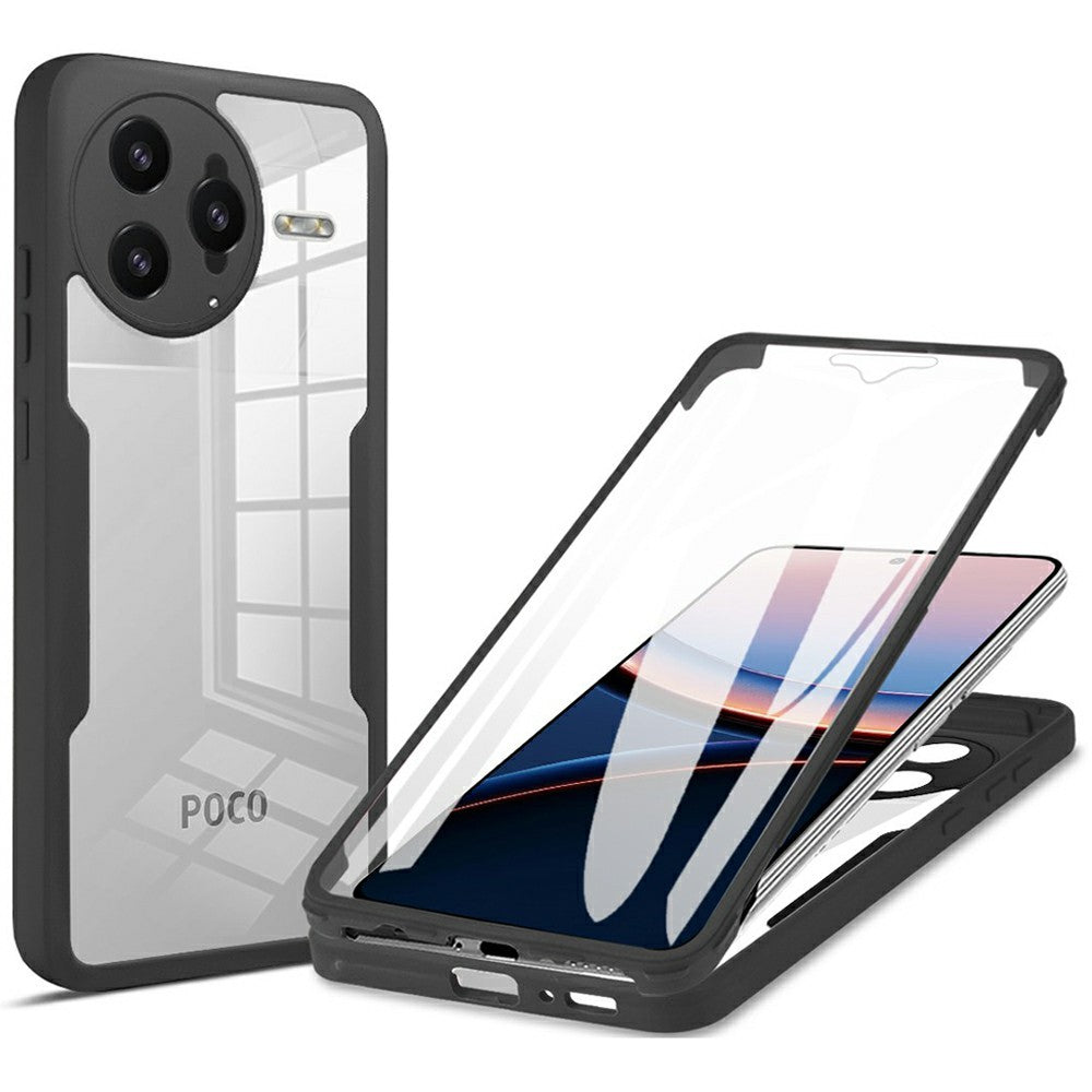For Xiaomi Poco F7 Ultra 5G / Redmi K80 Pro 5G Case Acrylic + TPU Clear Phone Cover with PET Screen Film