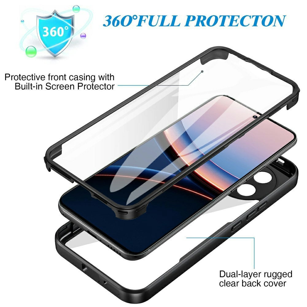 For Xiaomi Poco F7 Ultra 5G / Redmi K80 Pro 5G Case Acrylic + TPU Clear Phone Cover with PET Screen Film